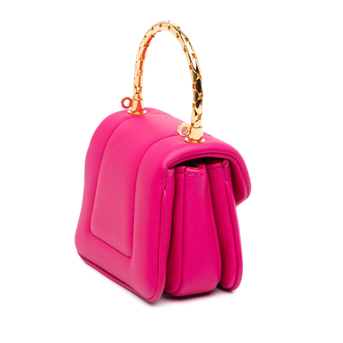Bvlgari Micro Calfskin Serpenti Reverse Top Handle Bag