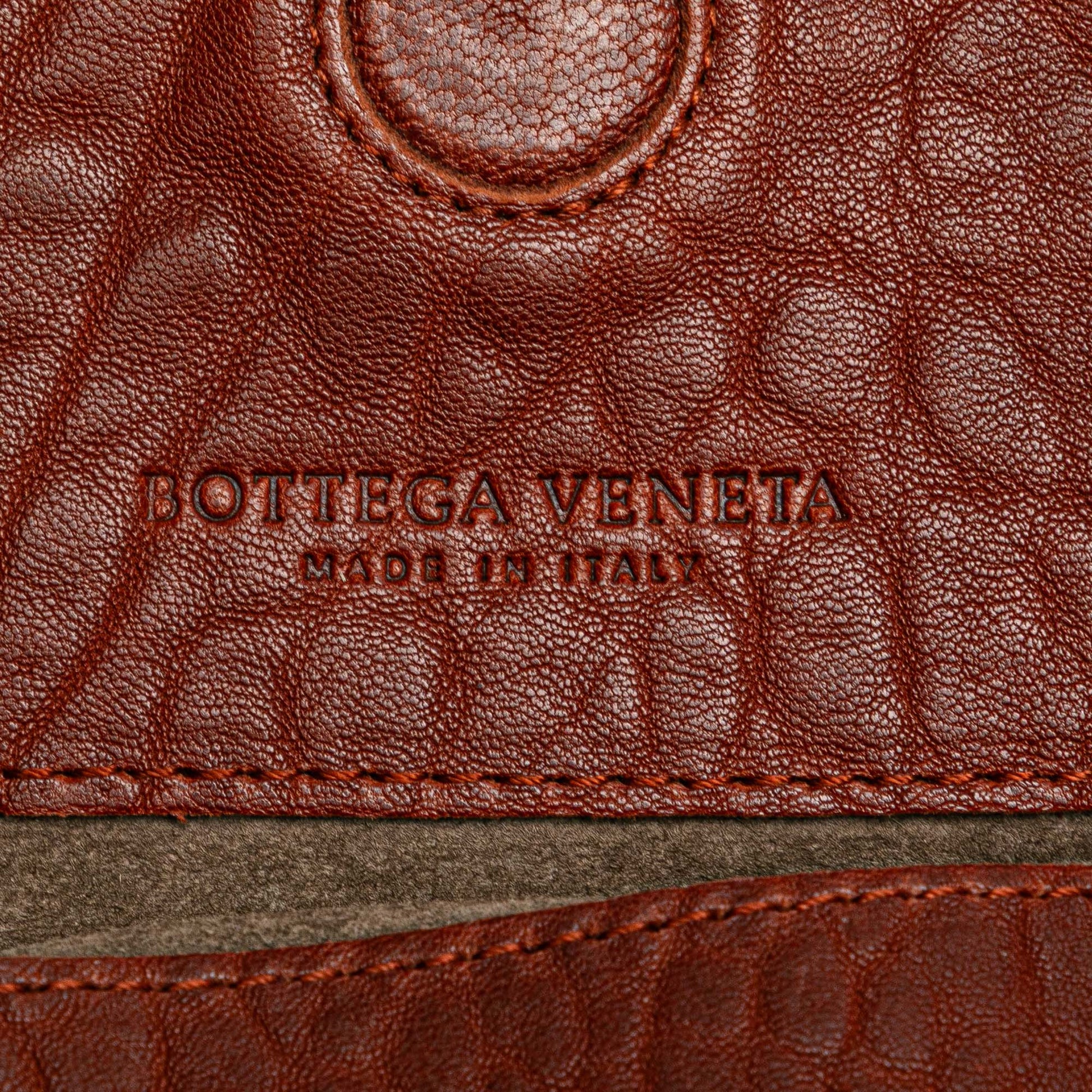 Bottega Veneta Textured Leather Whipstitch Duo Shoulder Bag