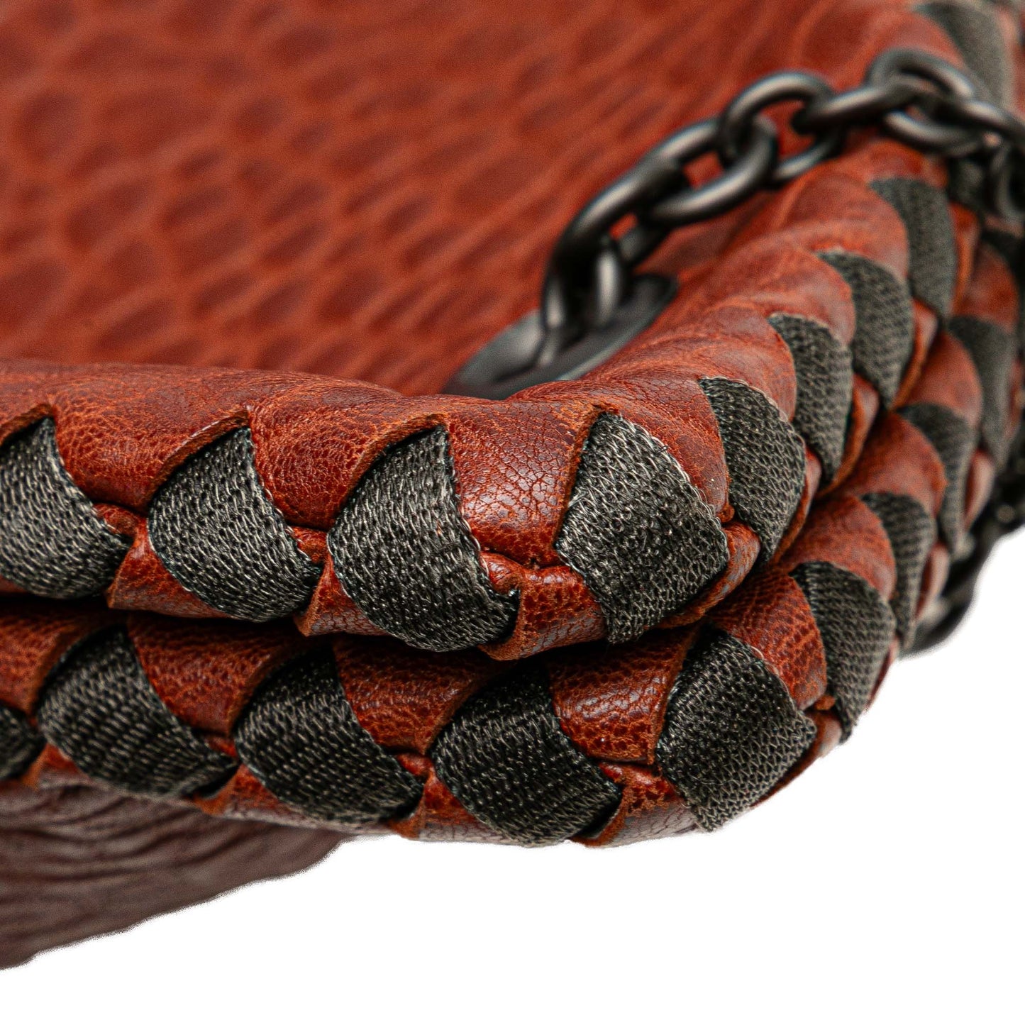 Bottega Veneta Textured Leather Whipstitch Duo Shoulder Bag