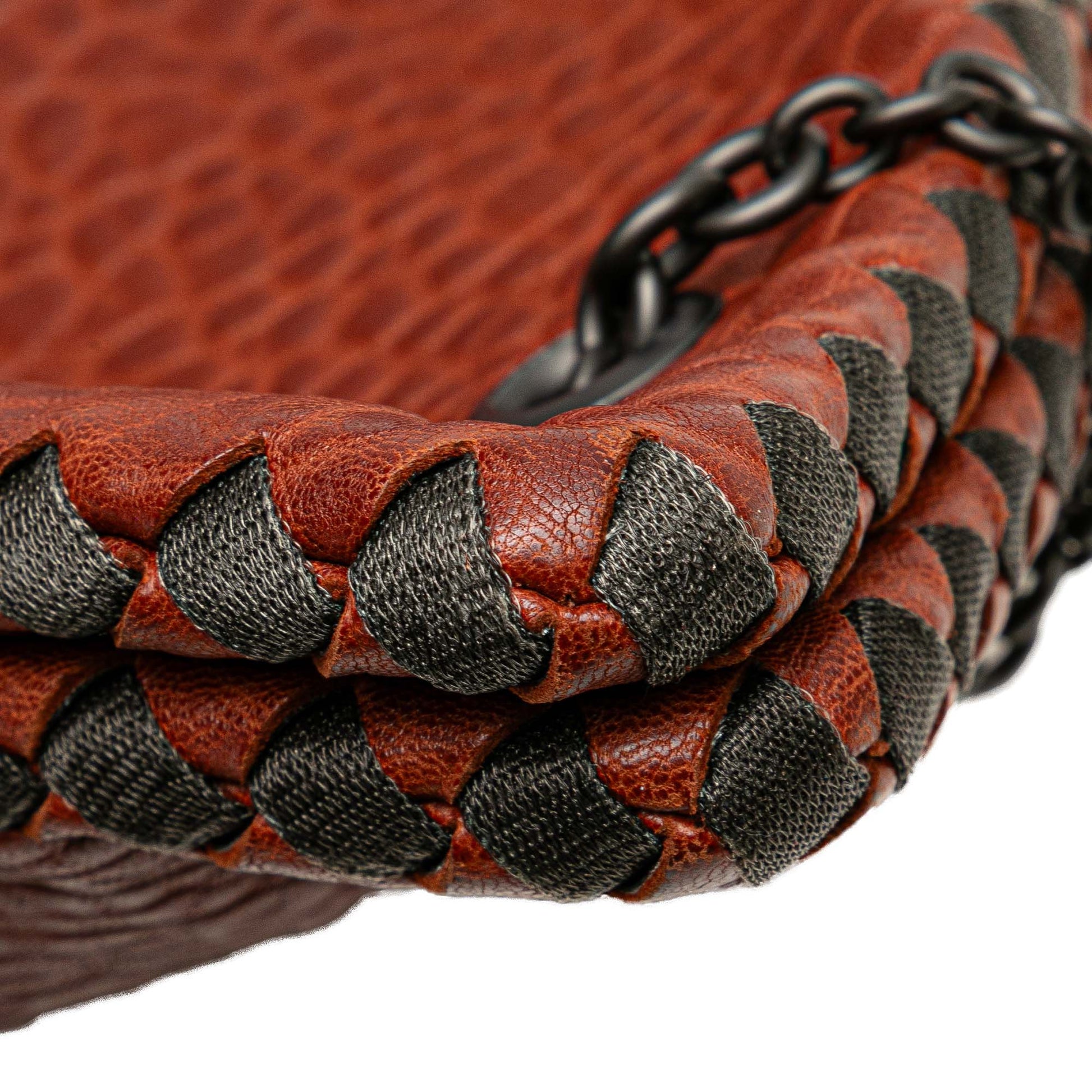 Bottega Veneta Textured Leather Whipstitch Duo Shoulder Bag