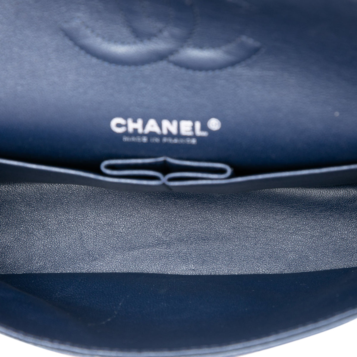 Chanel Medium Classic Caviar Double Flap — Blue