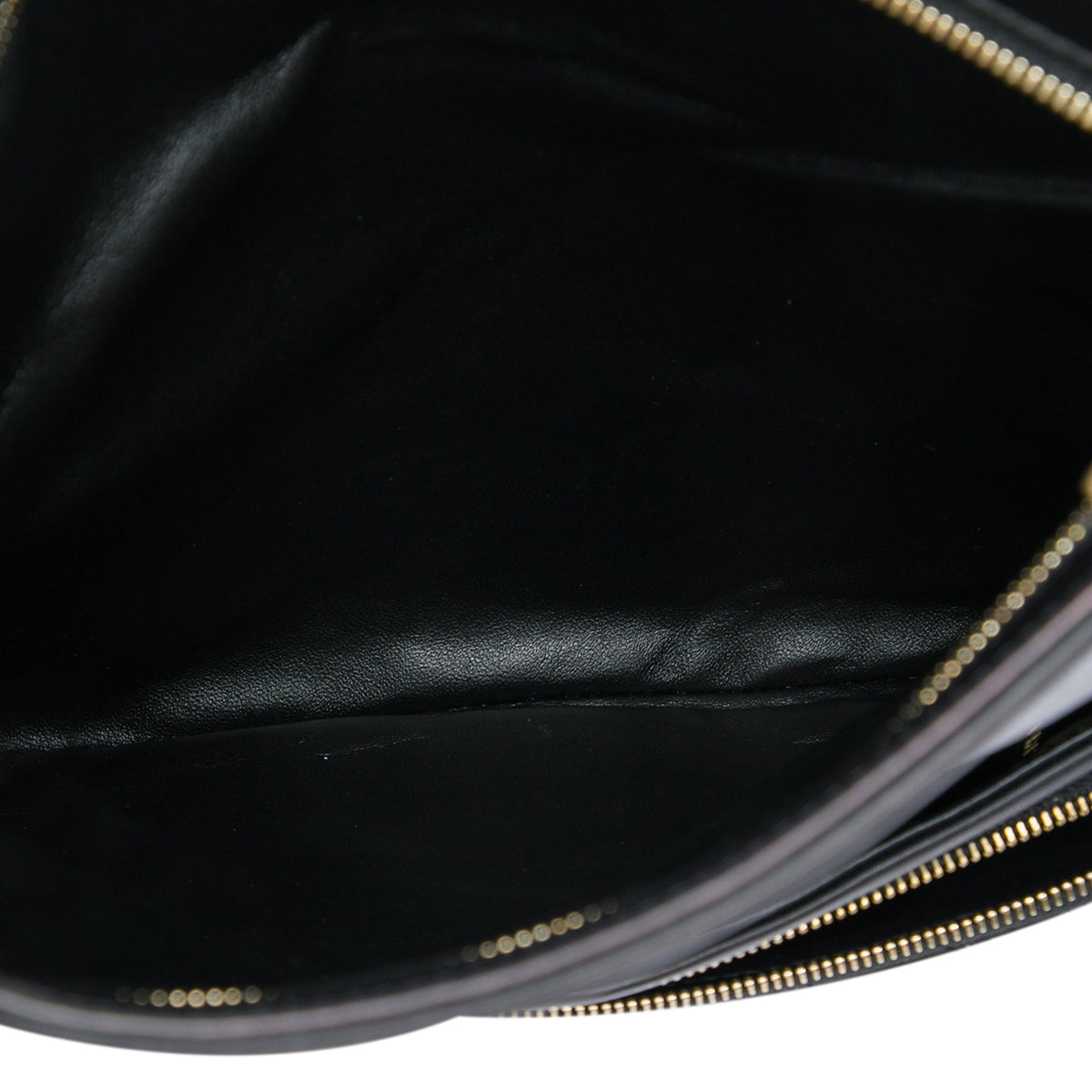 Chanel Quilted Lambskin Thin City Foldover Clutch — Black