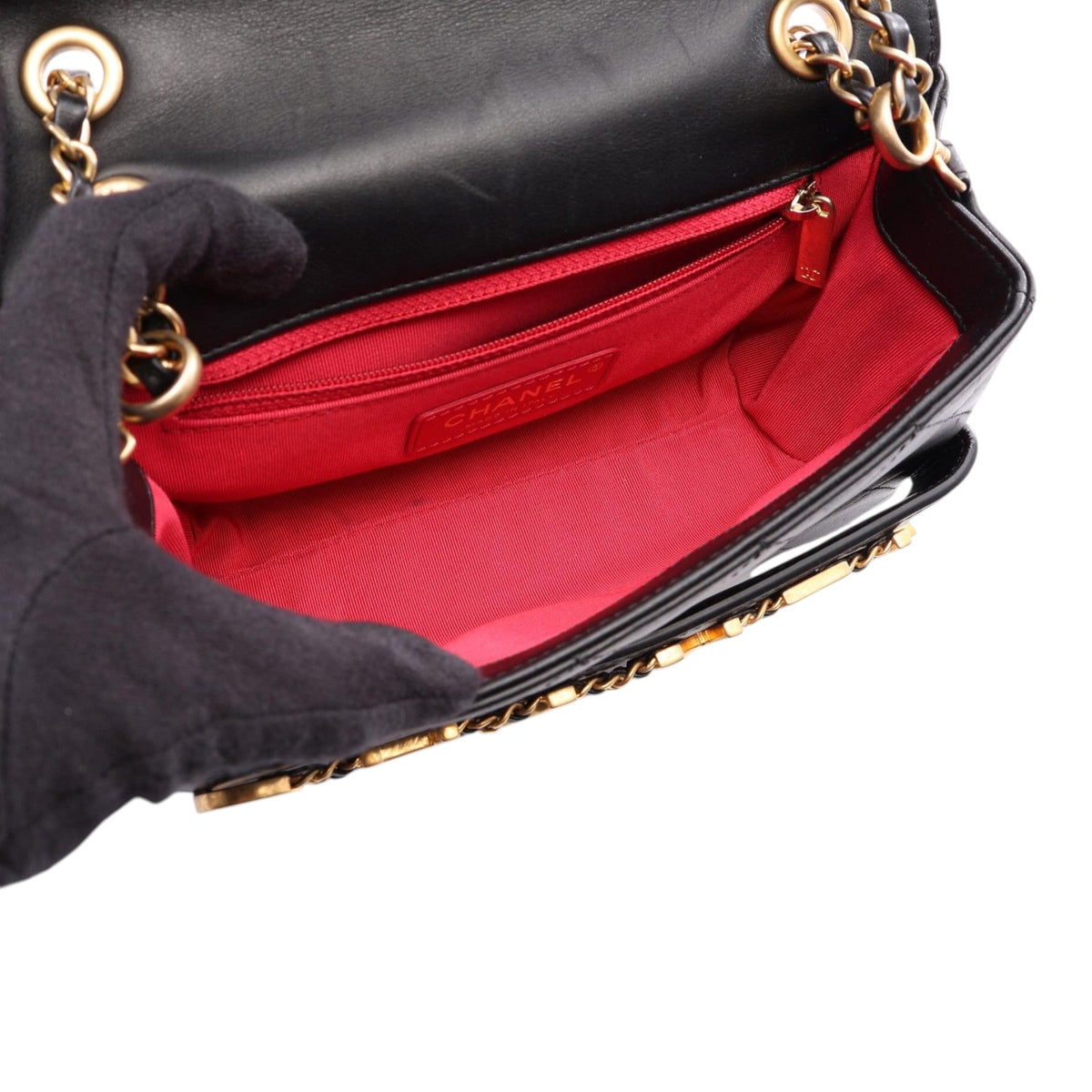 Chanel Small Quilted Calfskin Enchained Flap