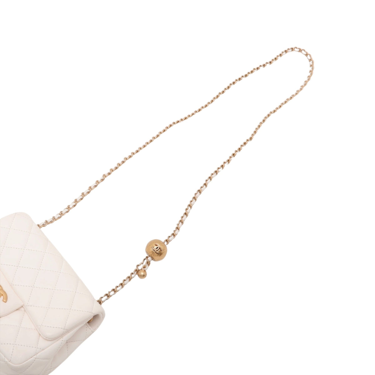 Chanel Mini Square Classic Lambskin Single Flap — White
