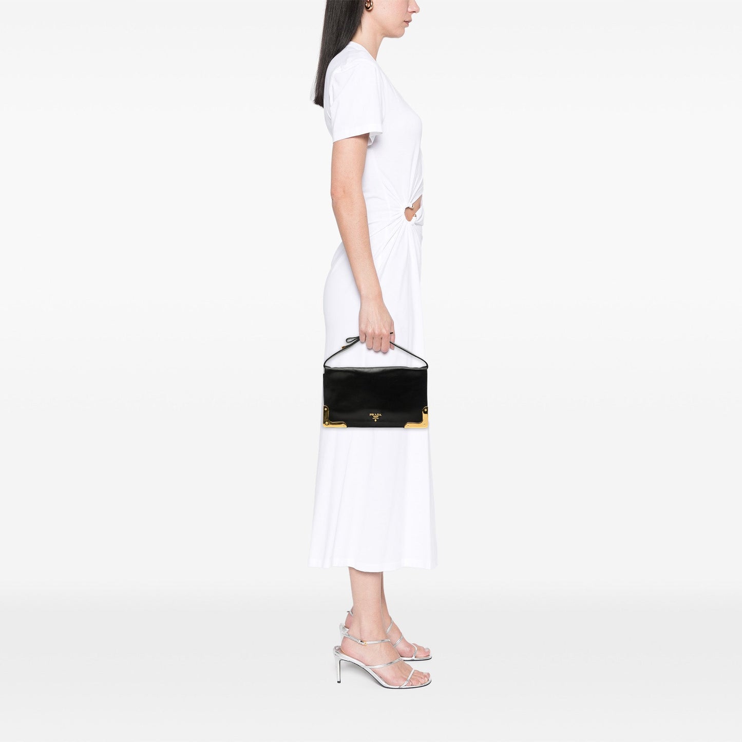 Prada City Calf Bow Handbag