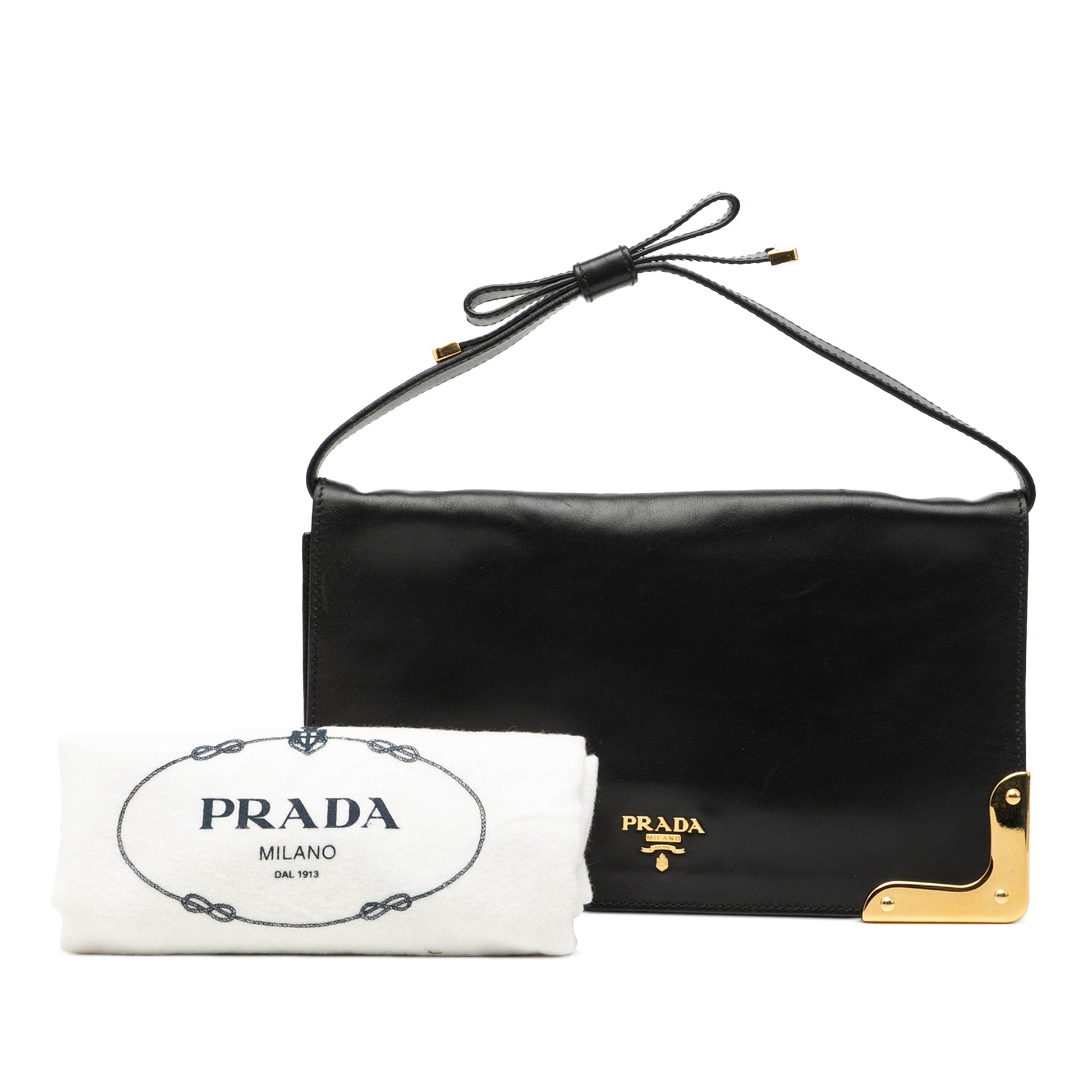Prada City Calf Bow Handbag