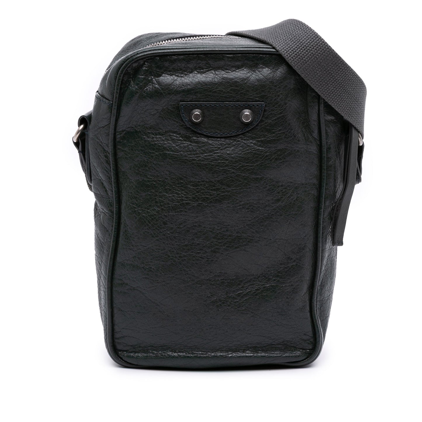 Balenciaga Lambskin Motocross Classic Reporter Crossbody