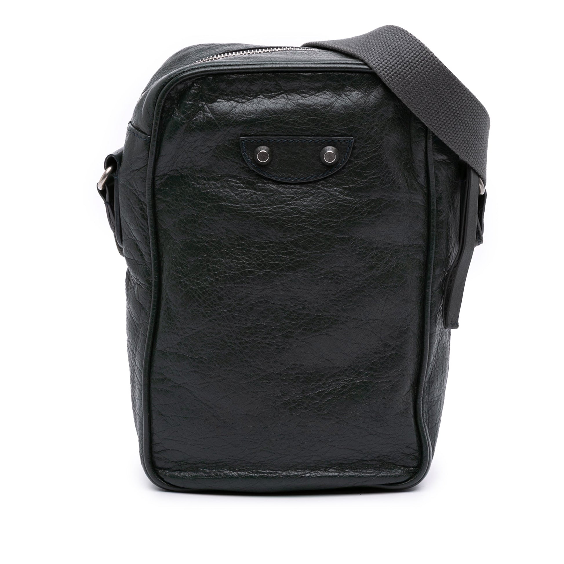 Balenciaga Lambskin Motocross Classic Reporter Crossbody