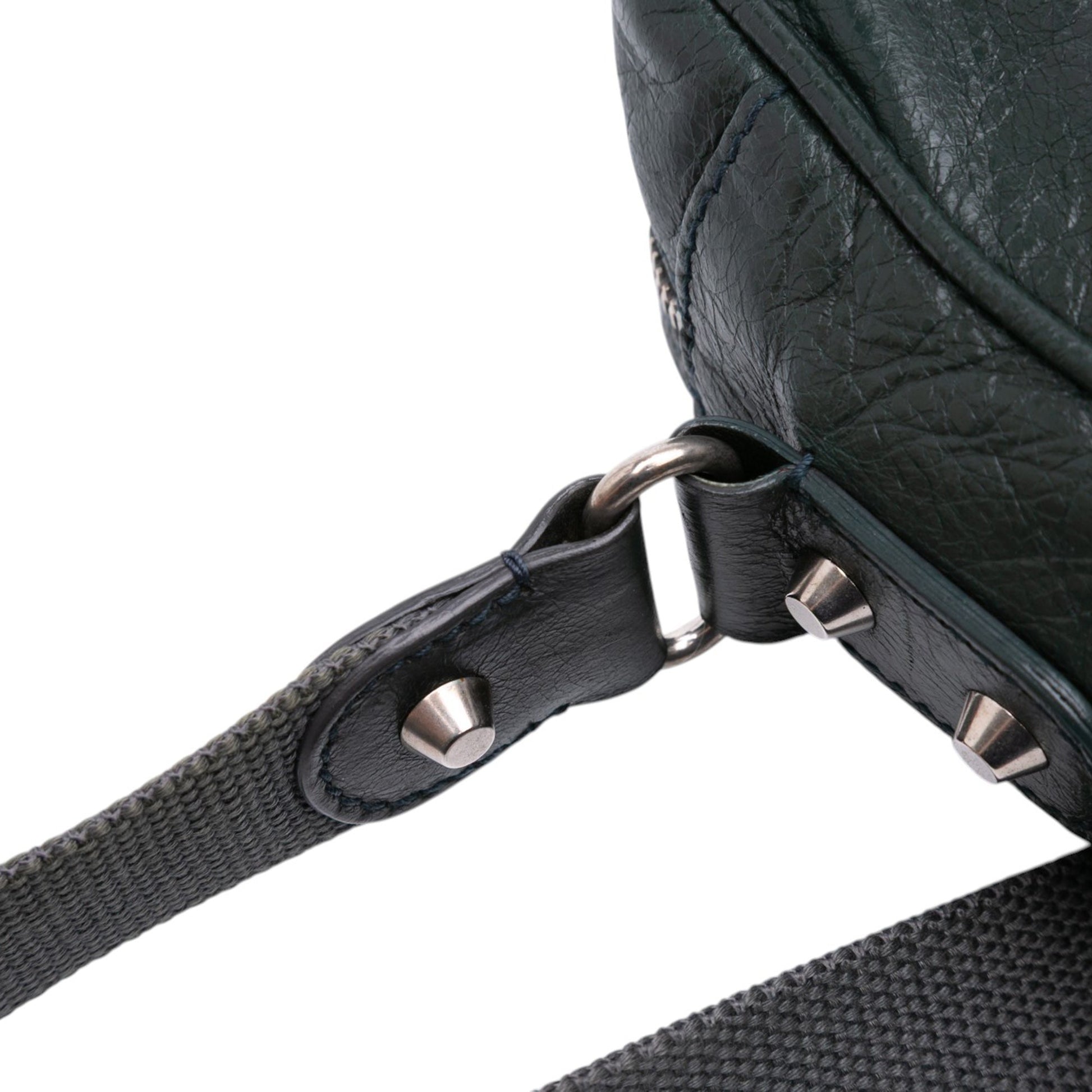 Balenciaga Lambskin Motocross Classic Reporter Crossbody