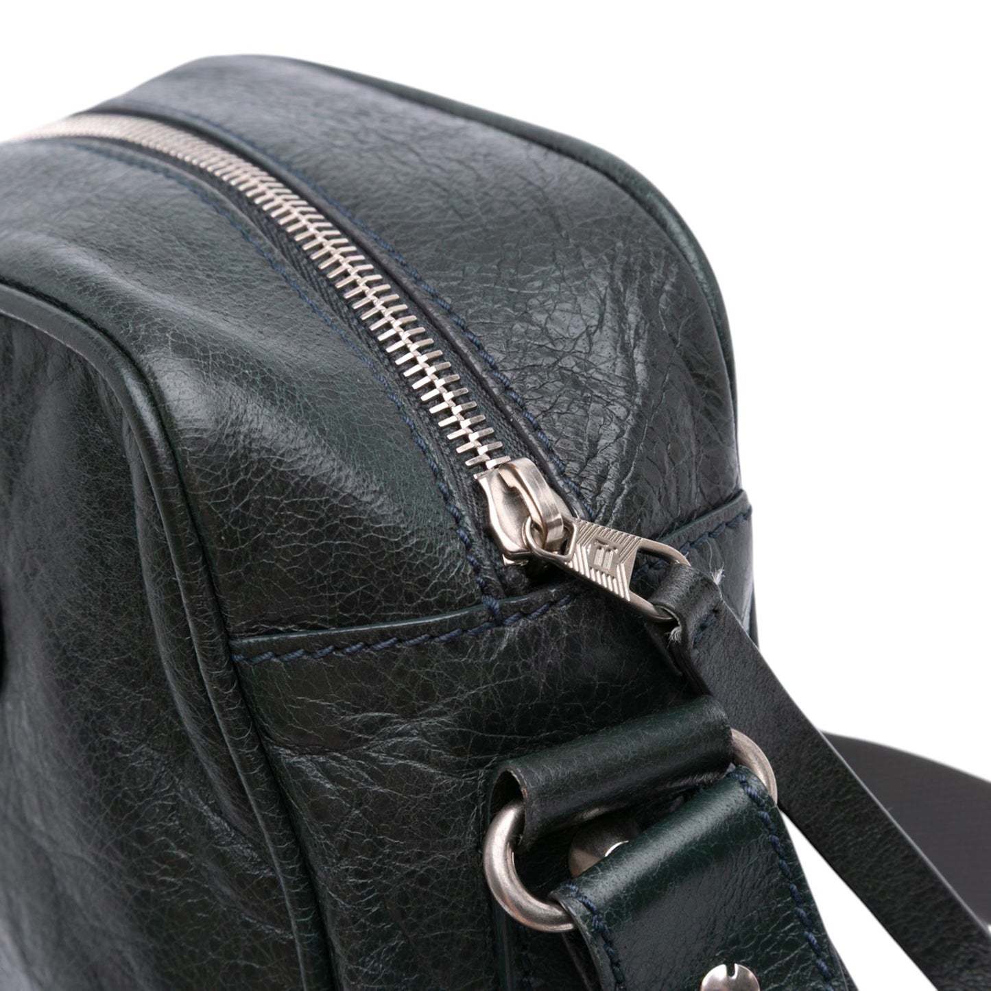Balenciaga Lambskin Motocross Classic Reporter Crossbody