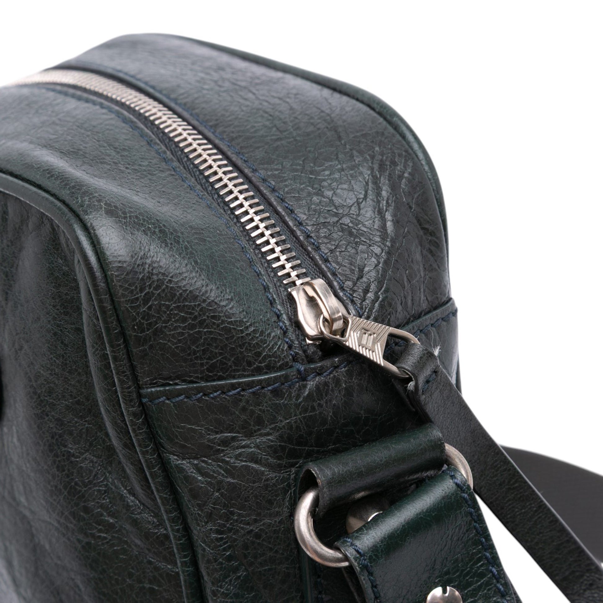 Balenciaga Lambskin Motocross Classic Reporter Crossbody