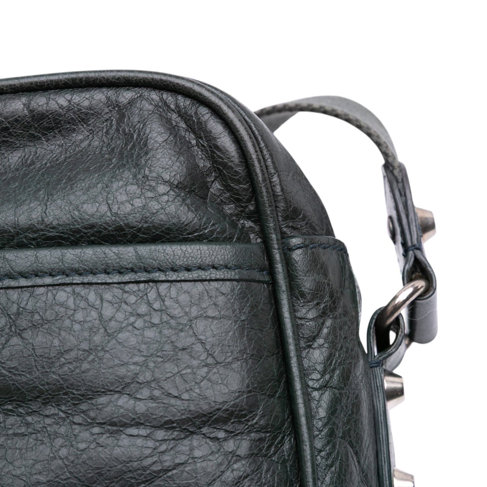 Balenciaga Lambskin Motocross Classic Reporter Crossbody
