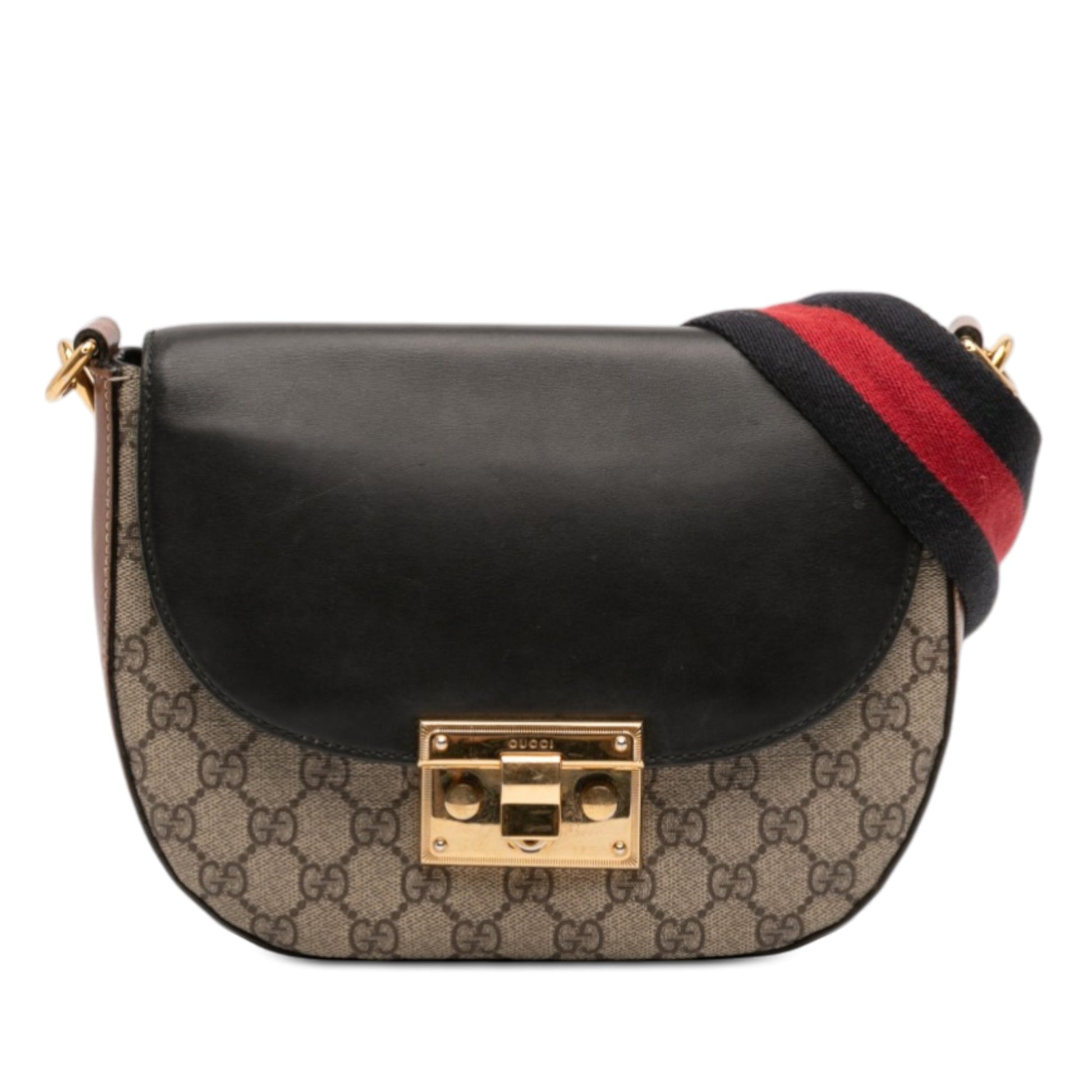 GG Supreme Web Padlock Crossbody