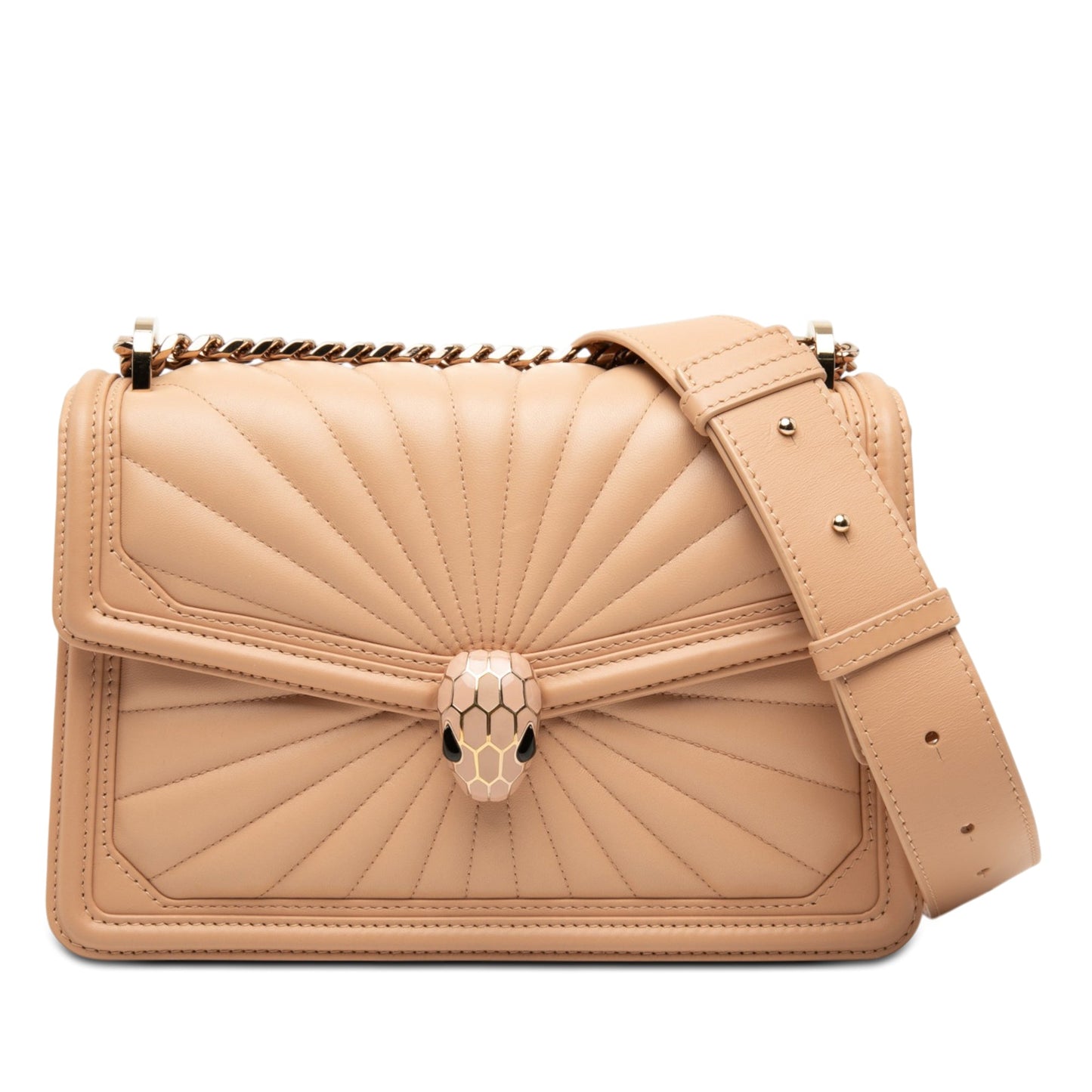 Bvlgari Quilted Smooth Calfskin Diamond Blast Serpenti Forever Crossbody