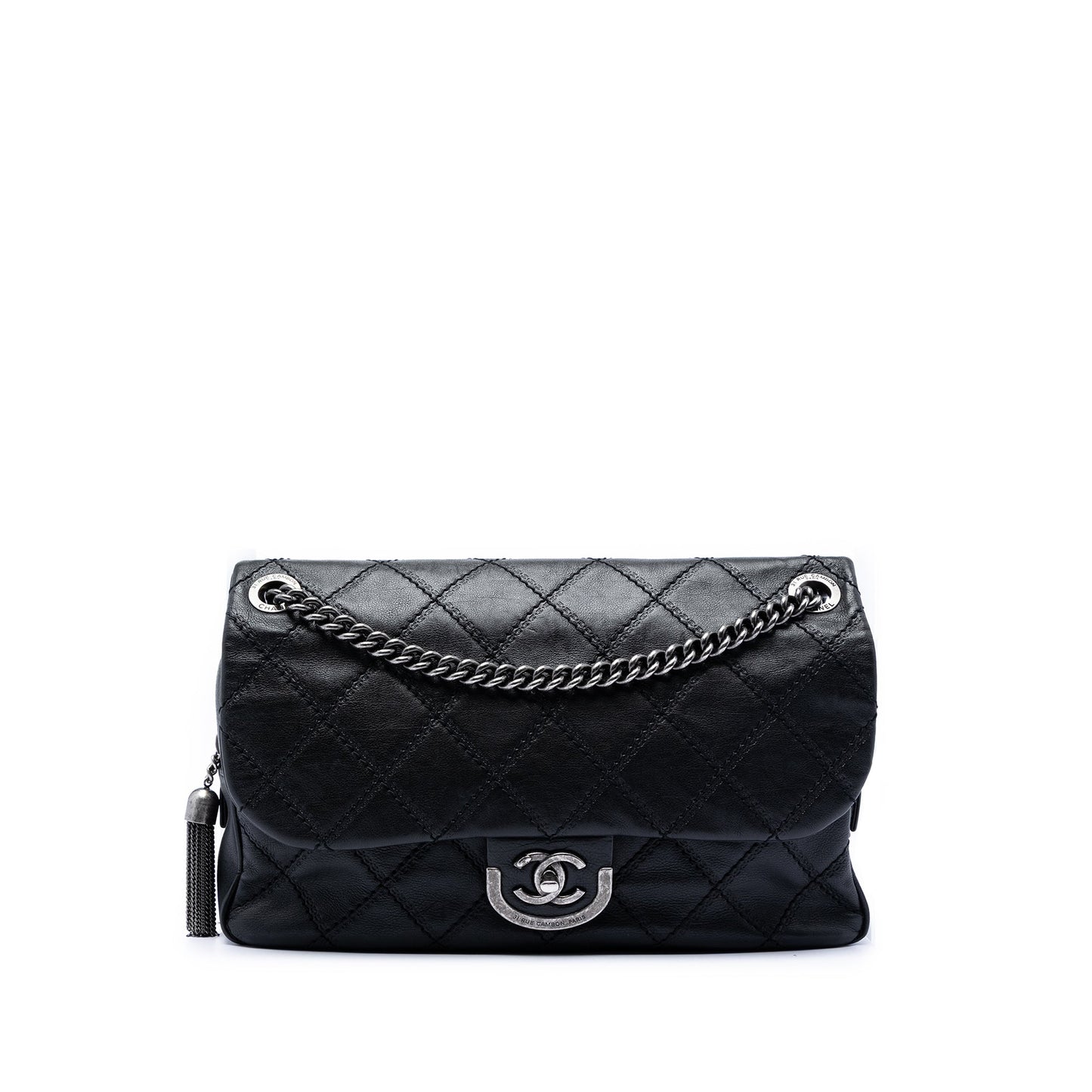 Chanel Paris Edinburgh Jumbo Quilted Calfskin Coco Sporran Flap