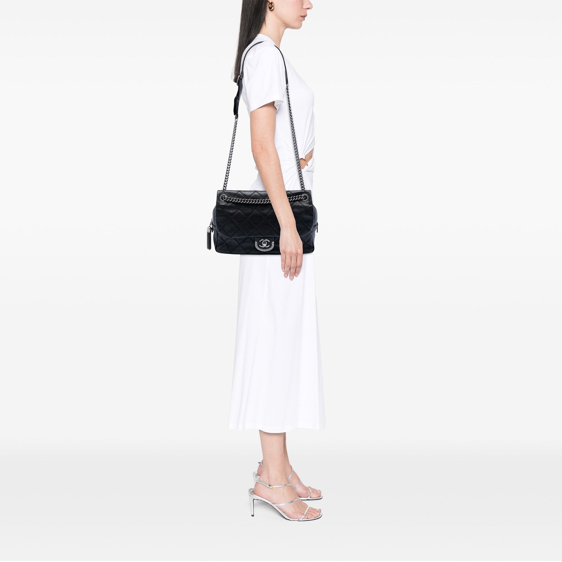 Chanel Paris Edinburgh Jumbo Quilted Calfskin Coco Sporran Flap
