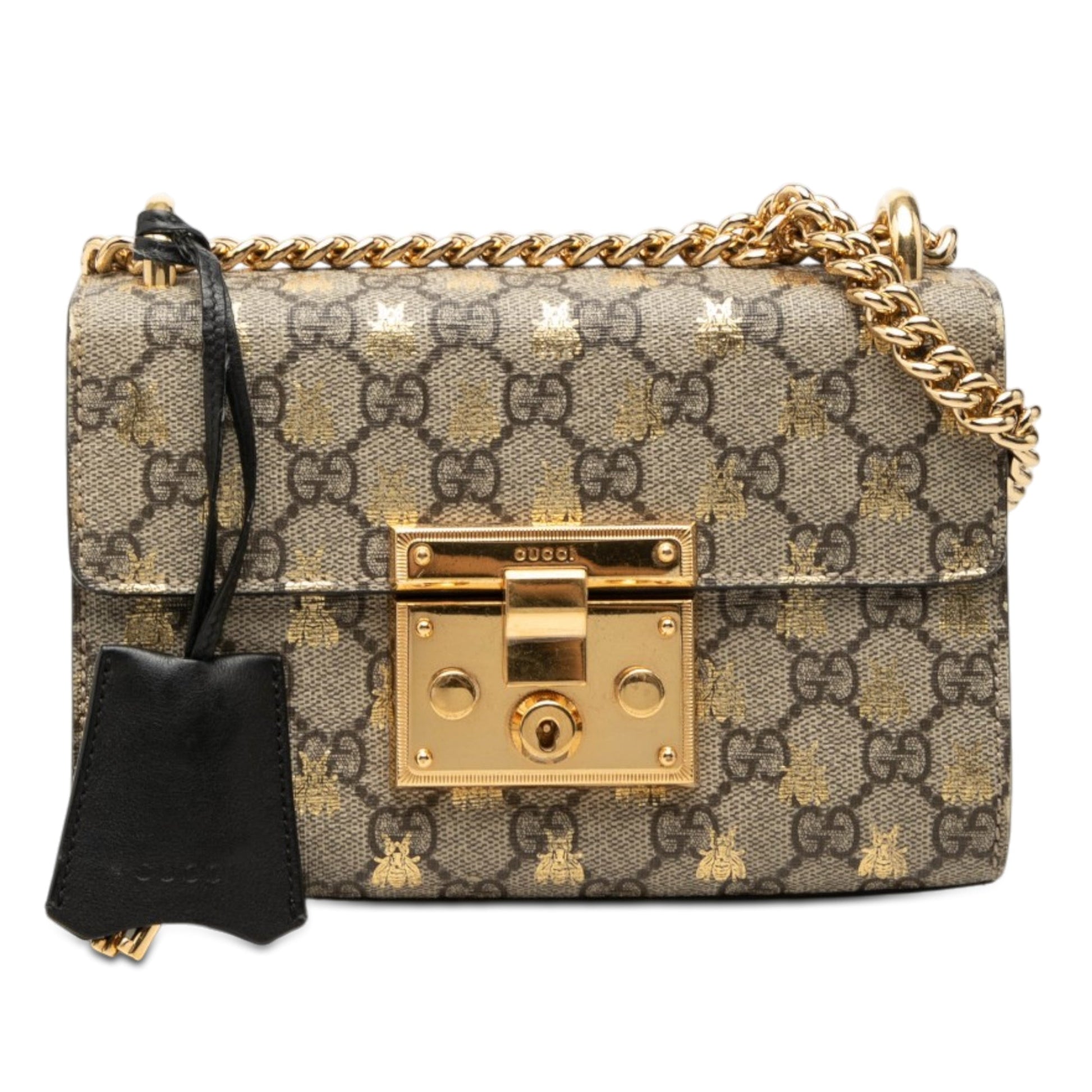 Gucci Small GG Supreme Bee Padlock Crossbody