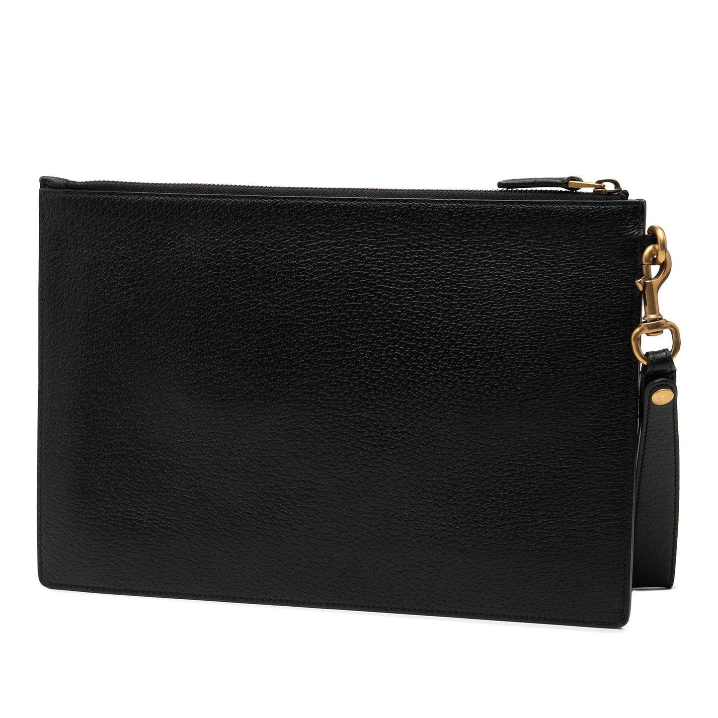 Gucci Leather Web Agora Clutch