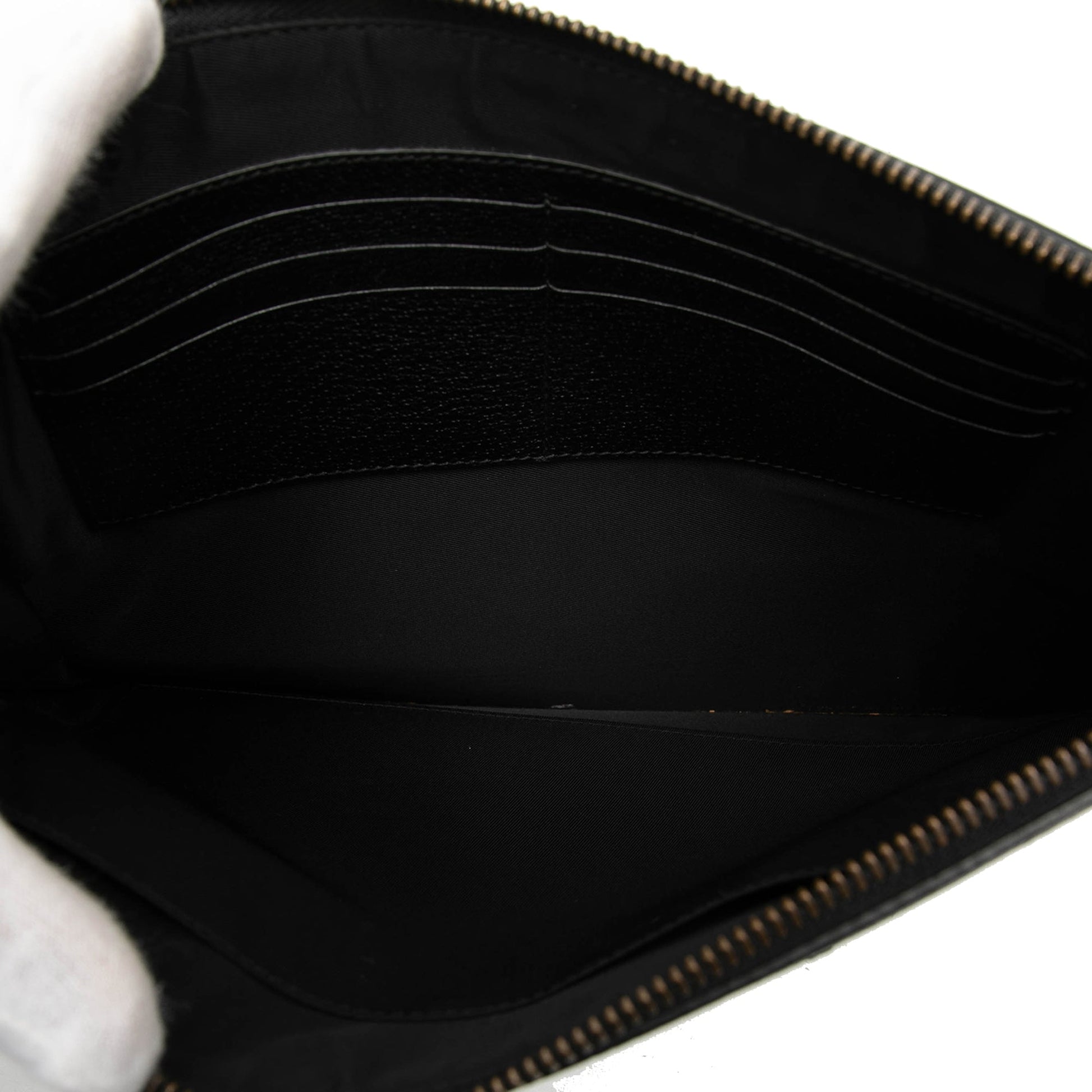 Gucci Leather Web Agora Clutch