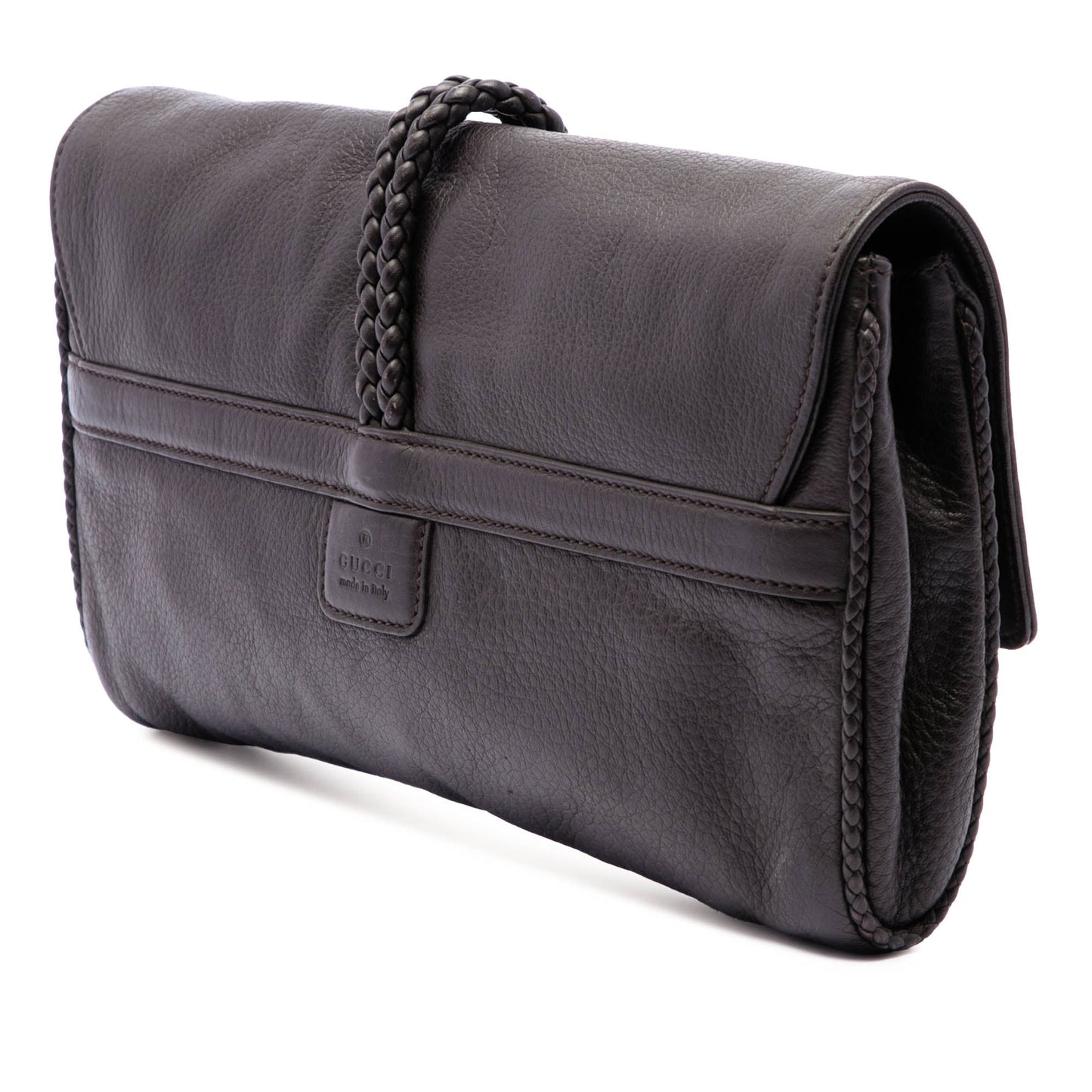 Gucci Calfskin Bamboo Hip Clutch