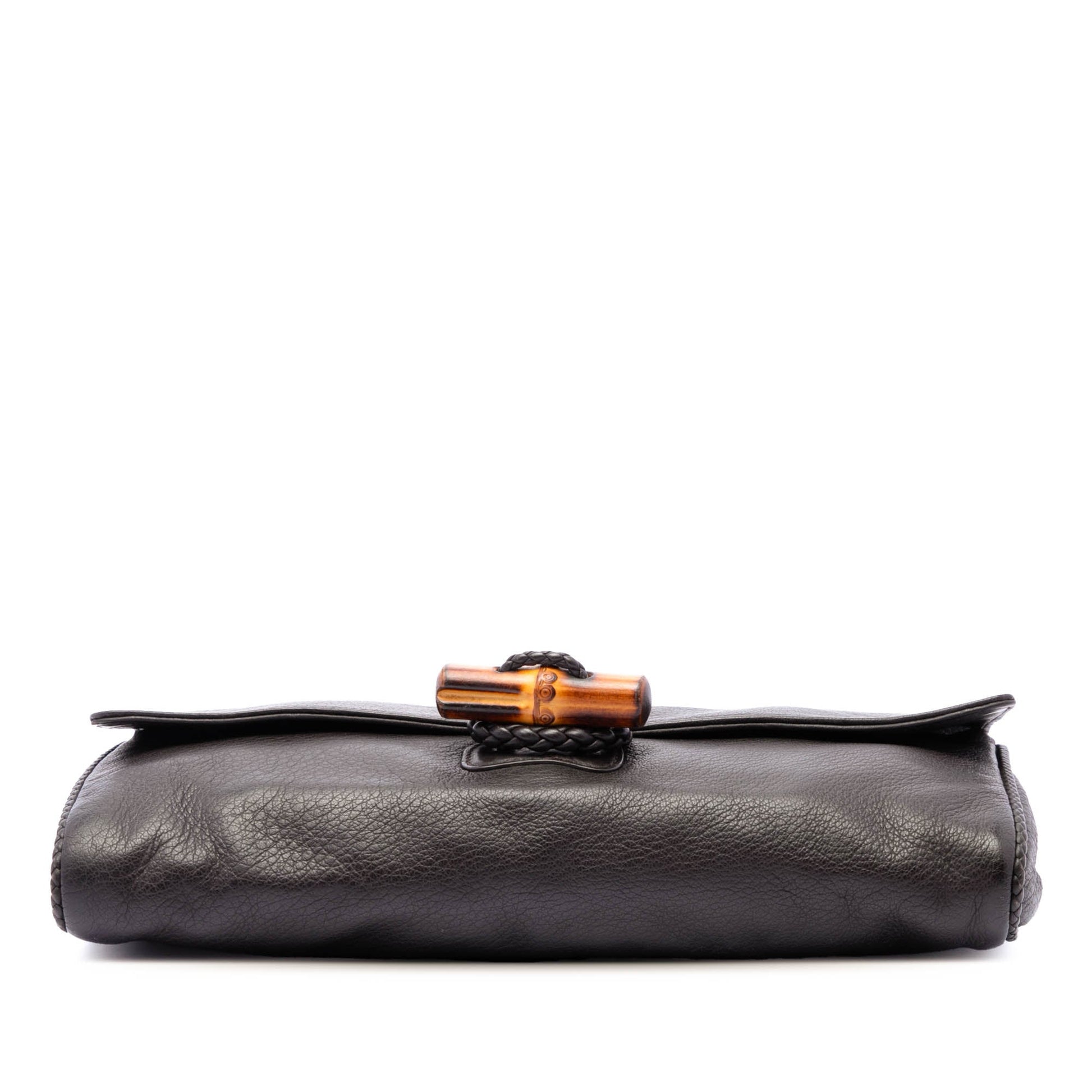 Gucci Calfskin Bamboo Hip Clutch