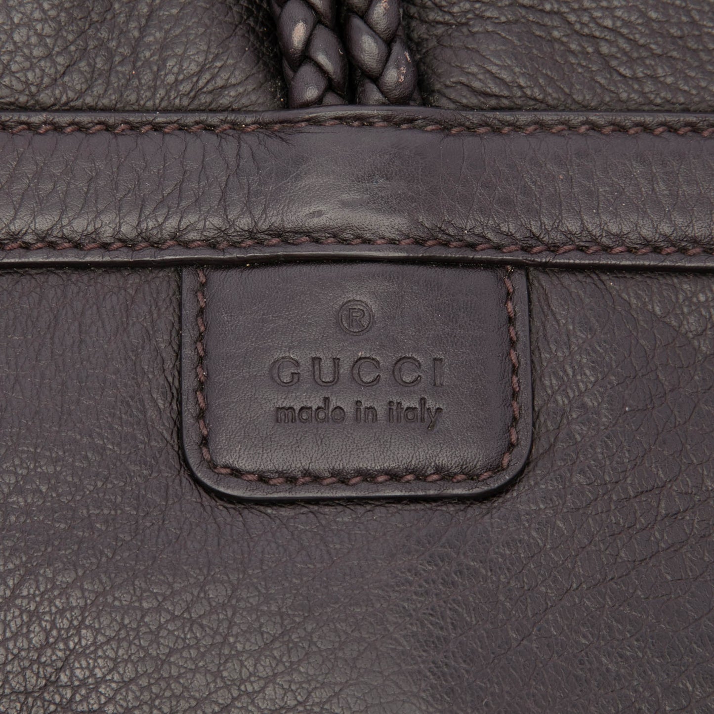 Gucci Calfskin Bamboo Hip Clutch