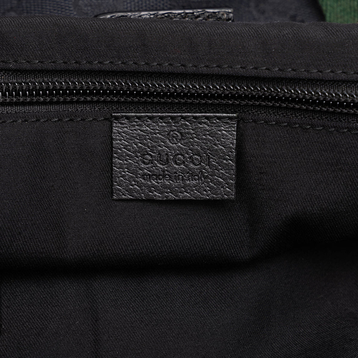 Gucci GG Canvas Web Double Pockets Tote — Black