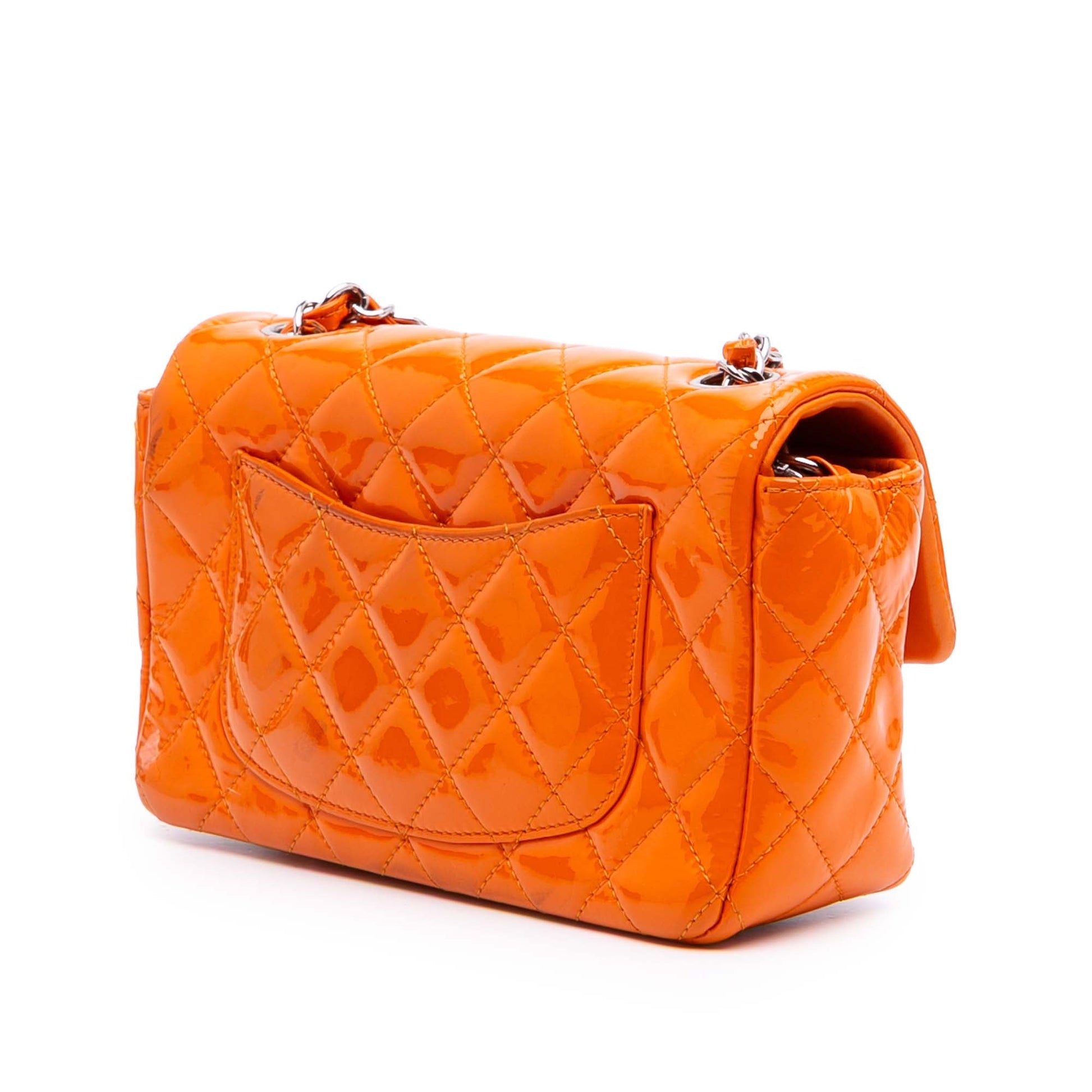 Mini Rectangular Classic Patent Single Flap