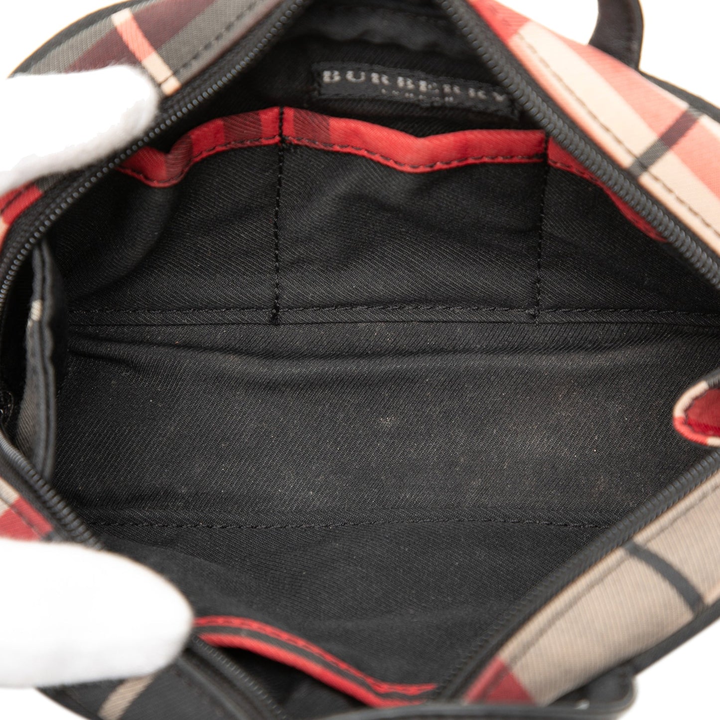 Burberry Mini Exploded Check Canvas Handbag