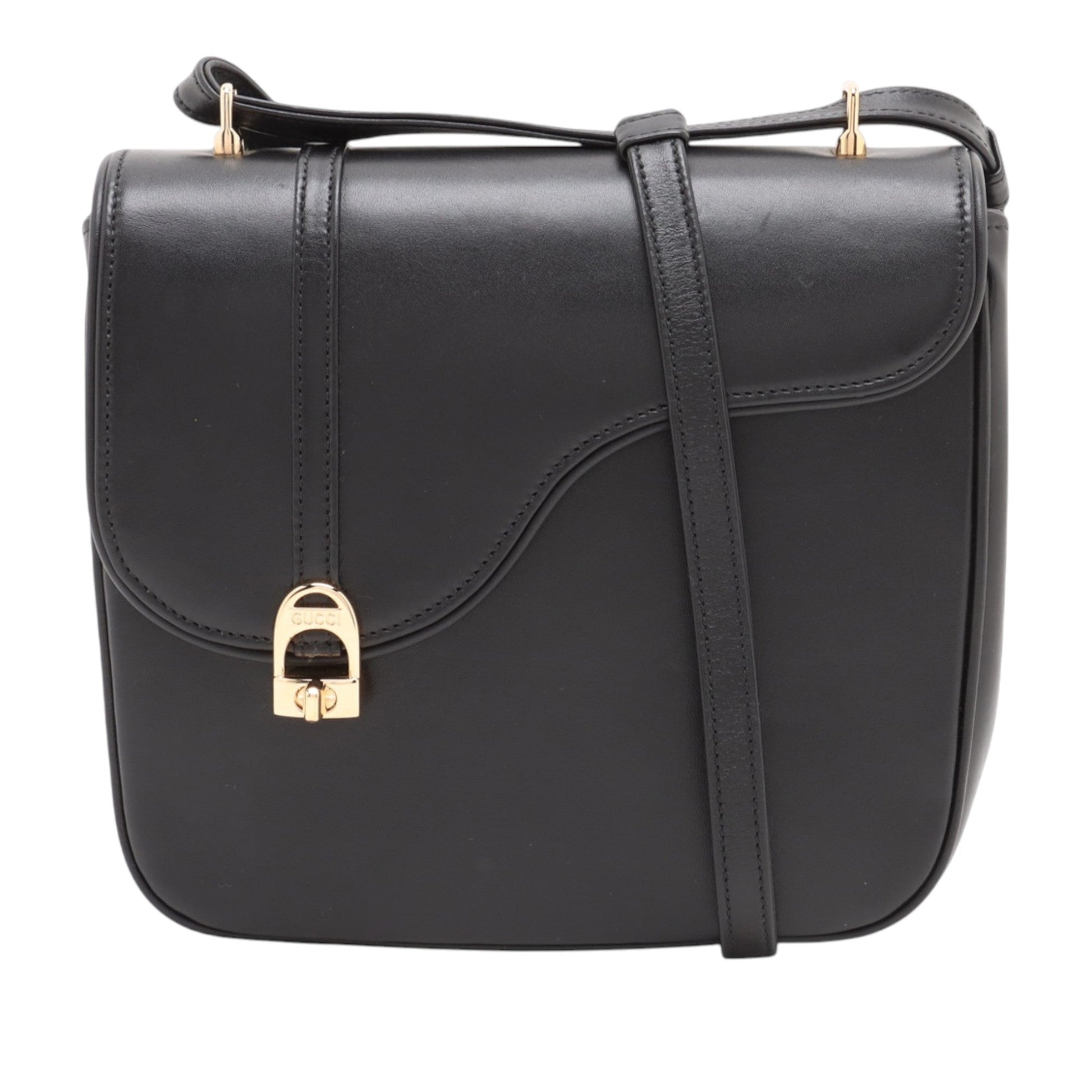 Gucci Calfskin Equestrian Saddle Crosbody