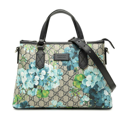 Gucci GG Supreme Blooms Zippered Tote
