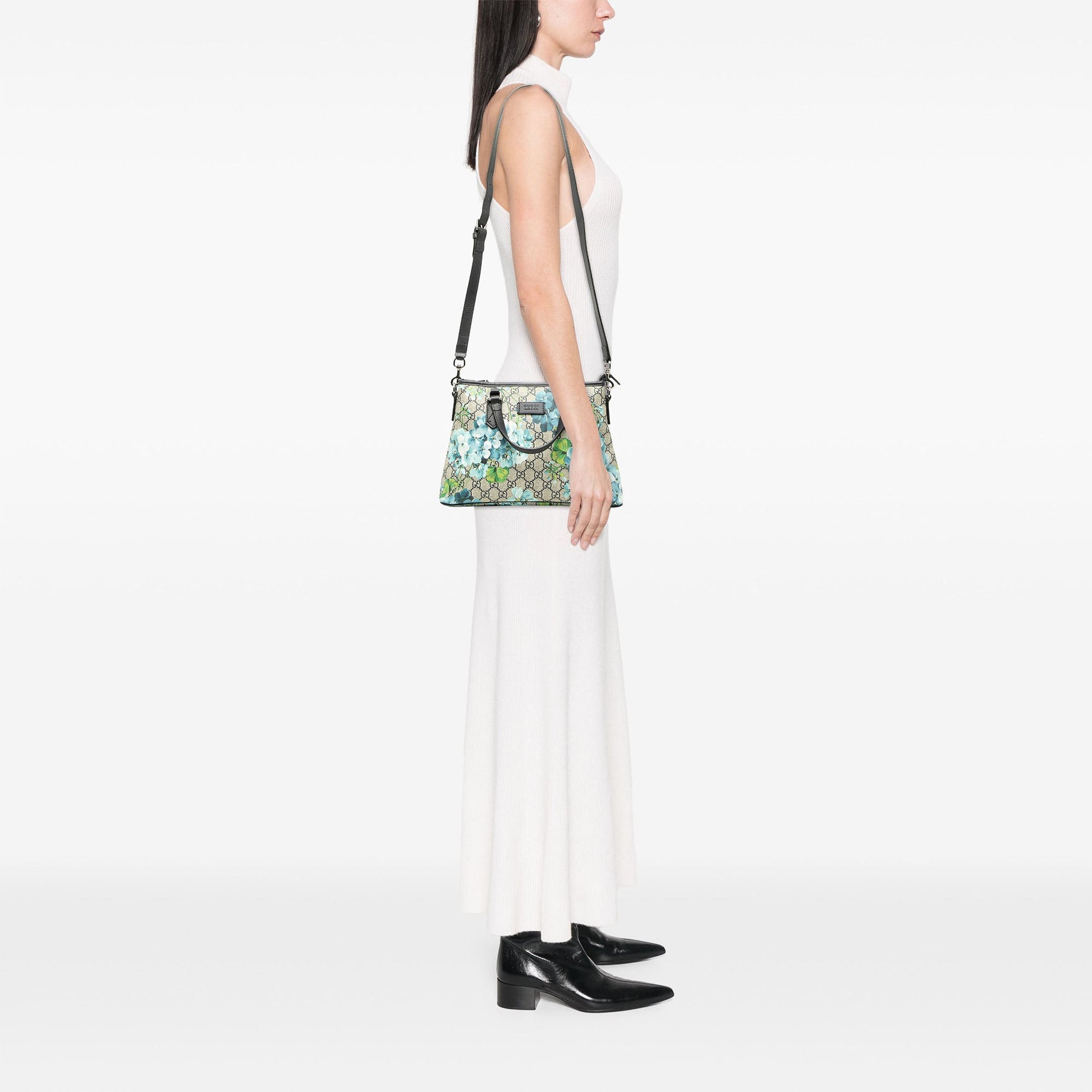 Gucci GG Supreme Blooms Zippered Tote