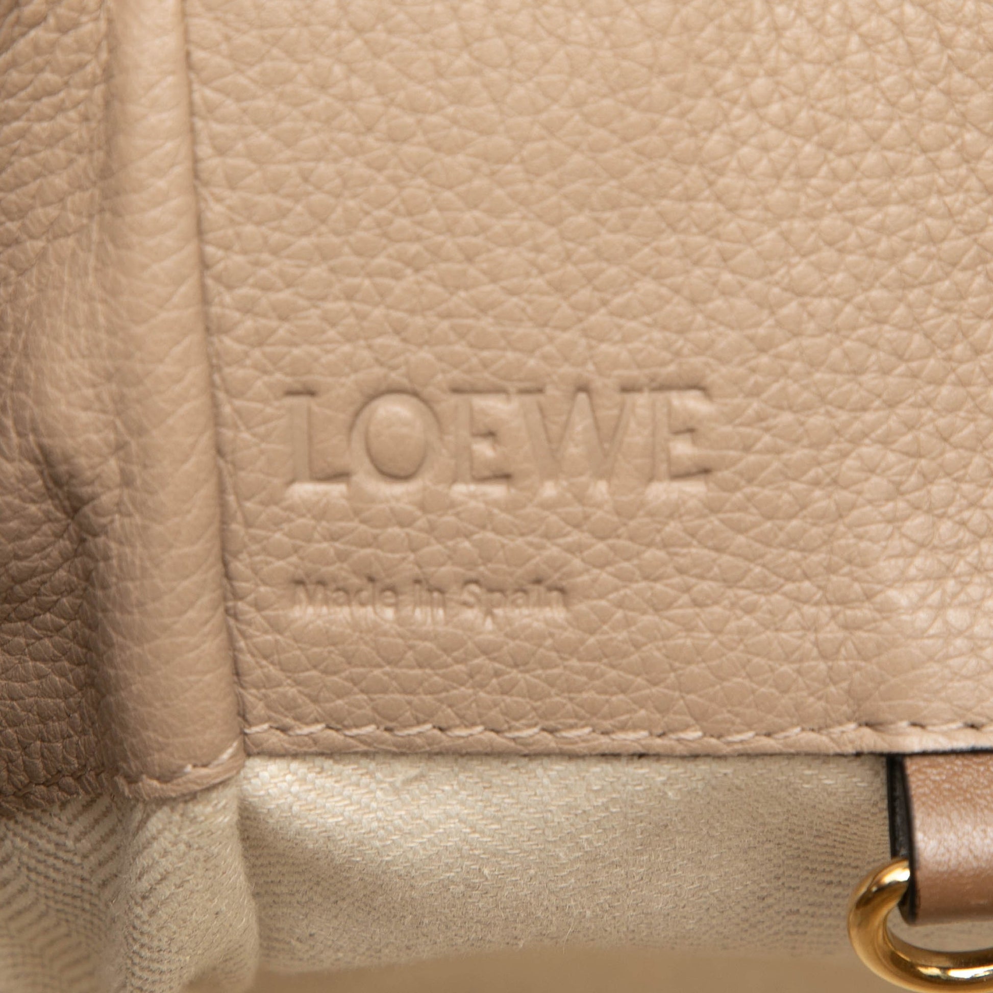 LOEWE Small Grained Calfskin Drawstring Hammock Bag