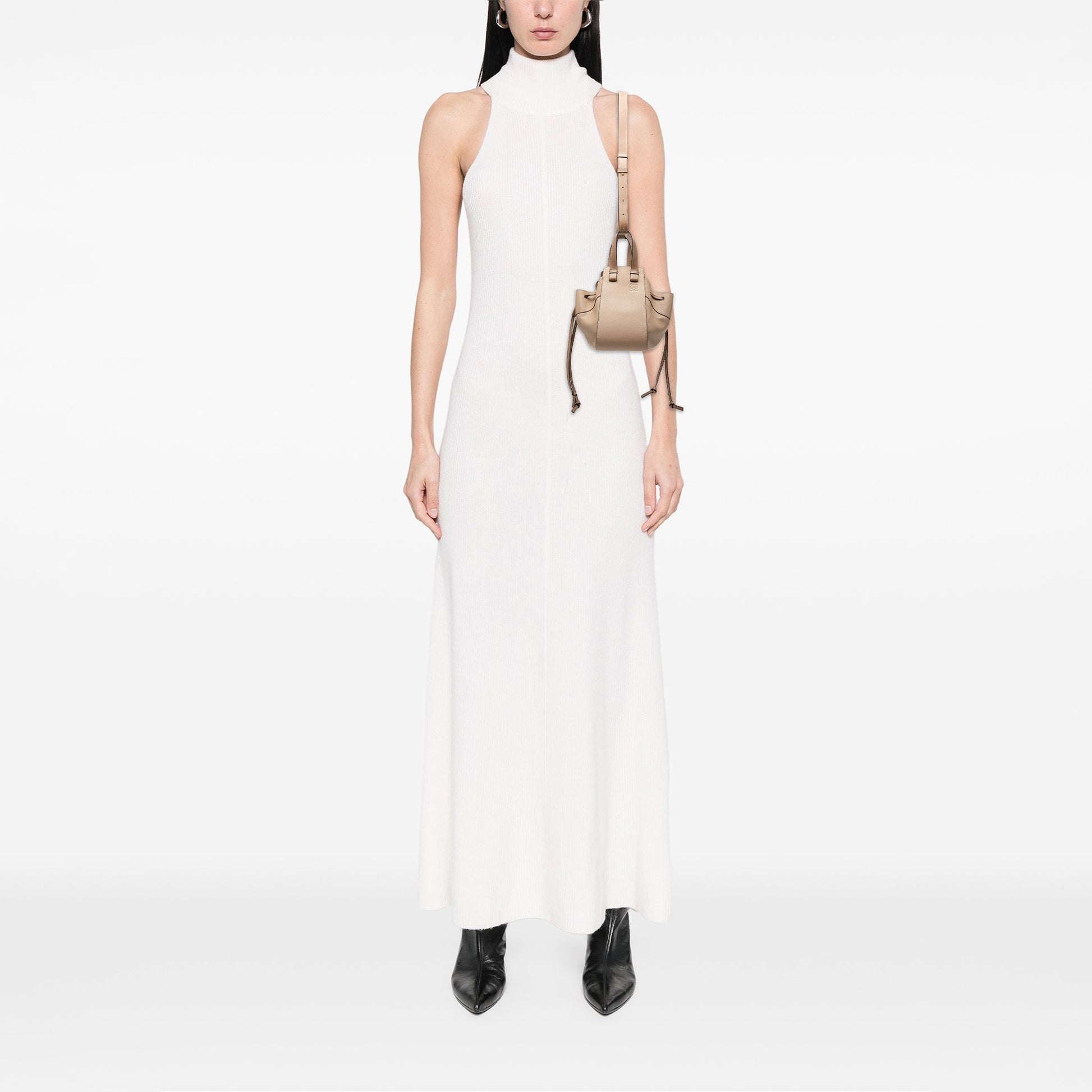 LOEWE Small Grained Calfskin Drawstring Hammock Bag