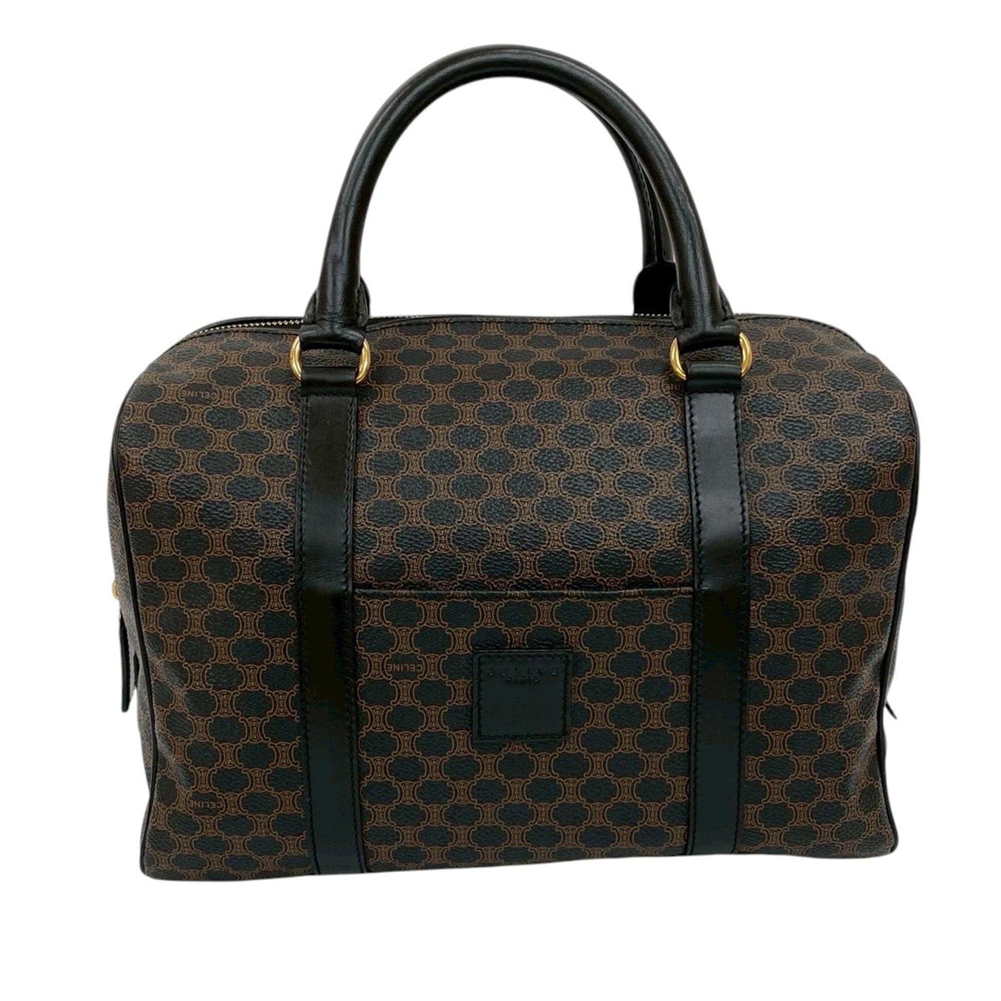 Celine Macadam Coated Canvas Boston Bag