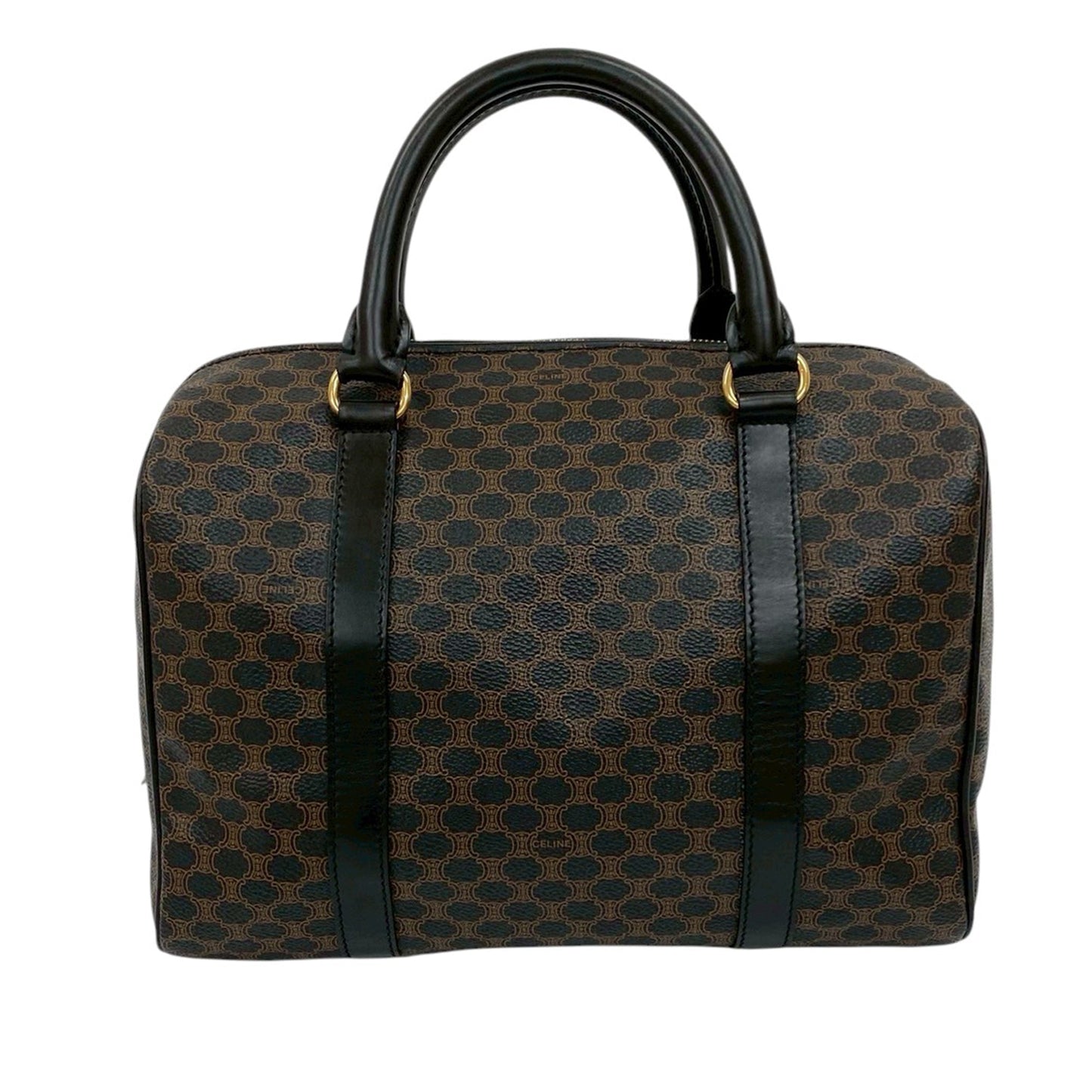 Celine Macadam Coated Canvas Boston Bag