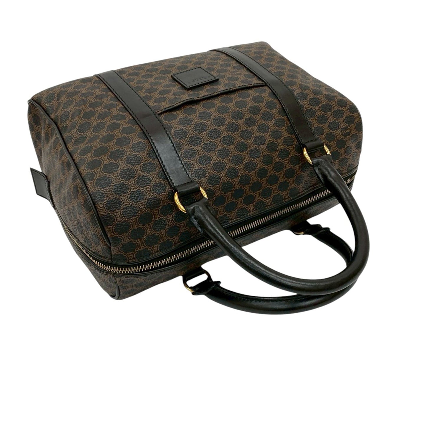 Celine Macadam Coated Canvas Boston Bag