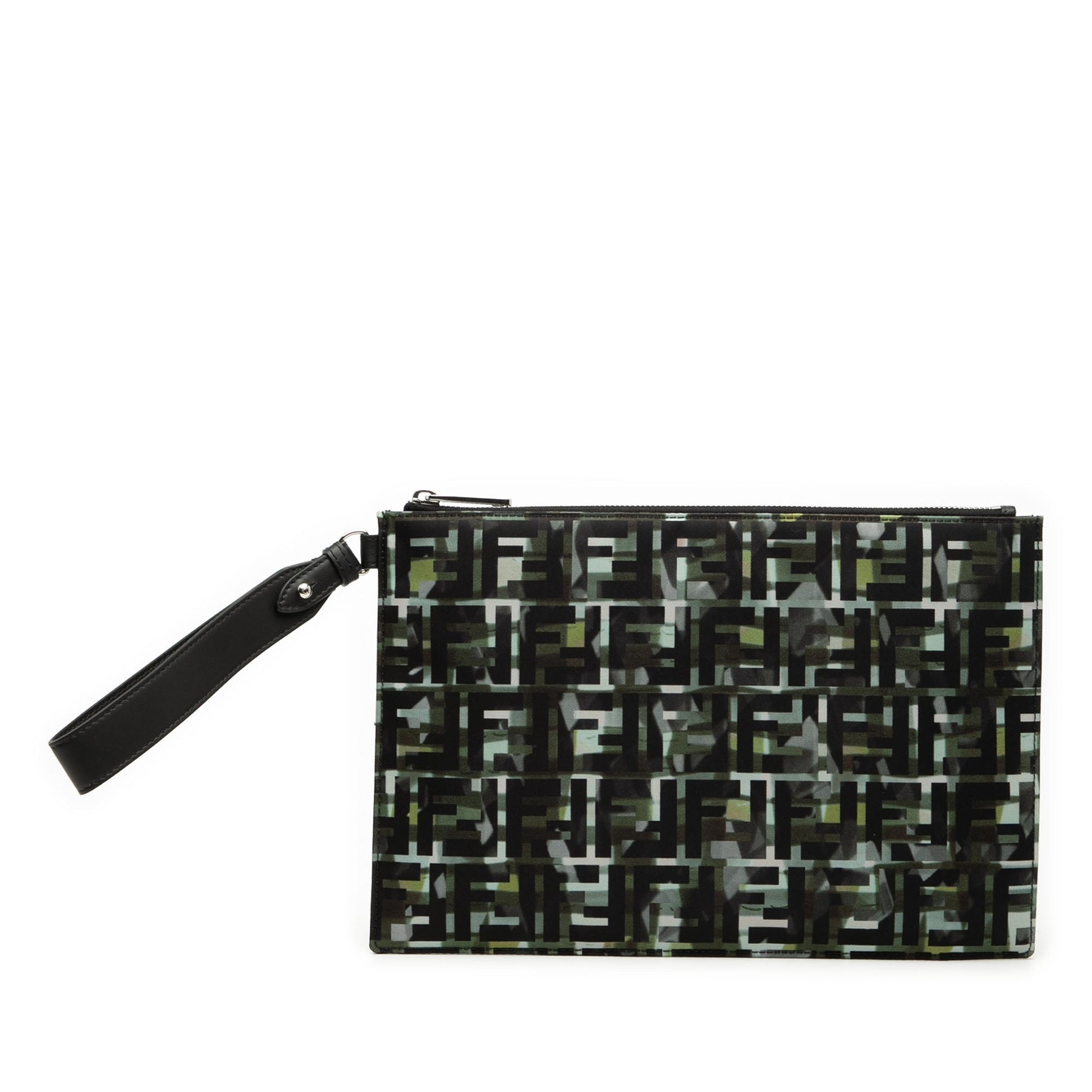 Fendi FF 1974 Nylon Camouflage Wristlet Pouch