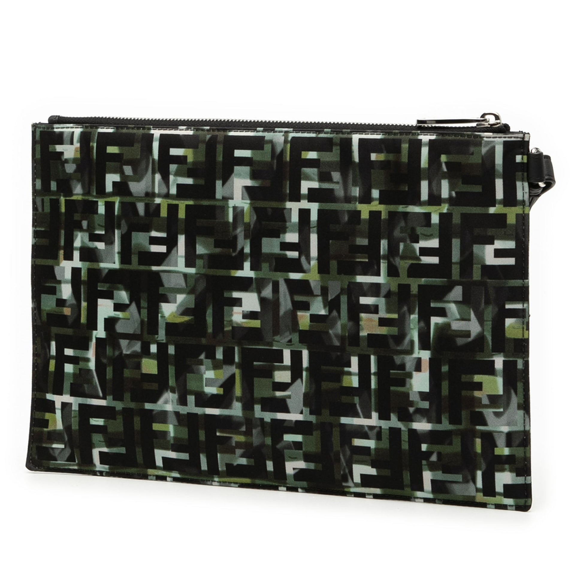 Fendi FF 1974 Nylon Camouflage Wristlet Pouch