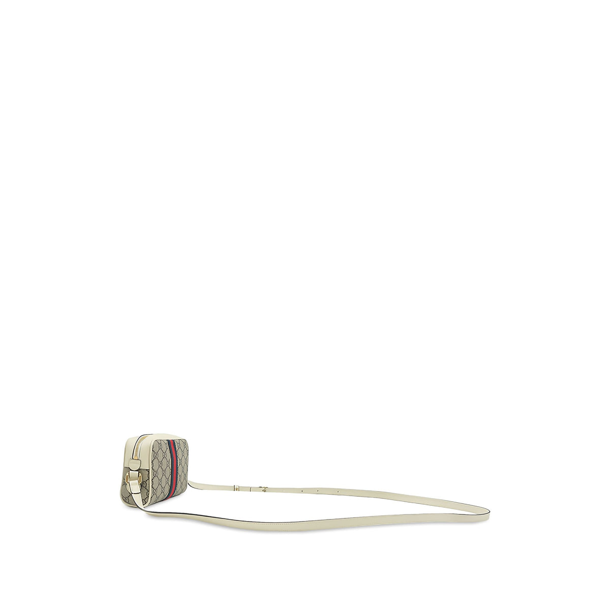 Gucci Mini GG Supreme Web Ophidia Crossbody — Beige