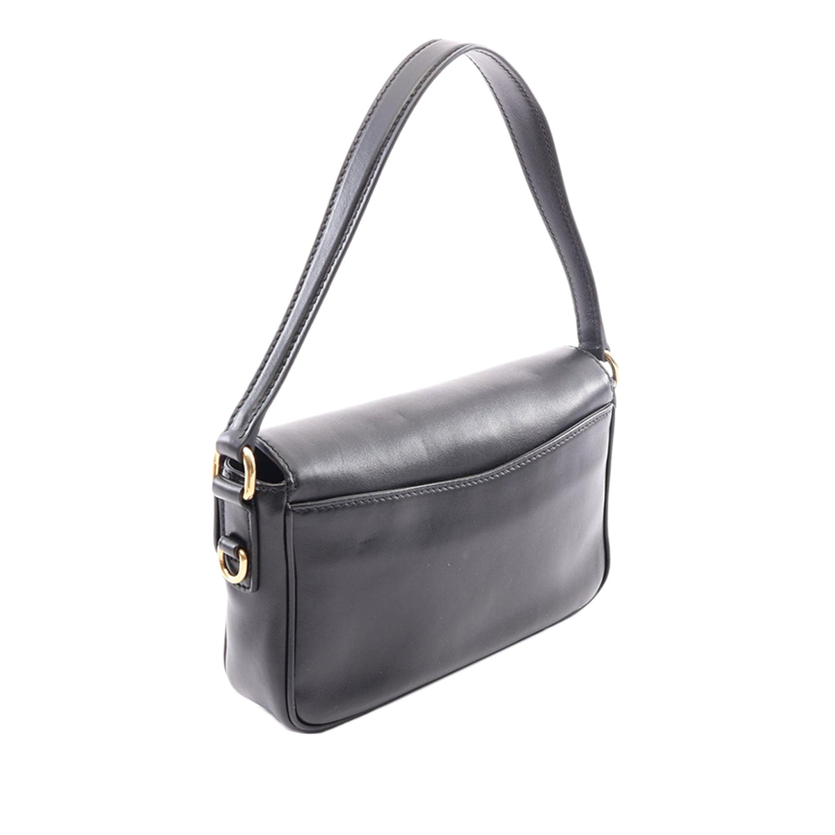 Miu Miu Calfskin Penny Satchel — Black