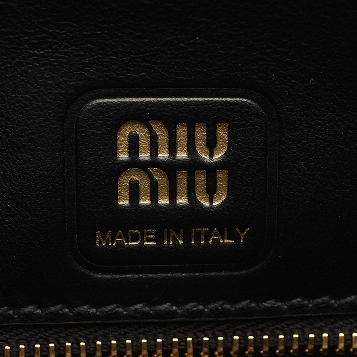 Miu Miu Calfskin Penny Satchel — Black