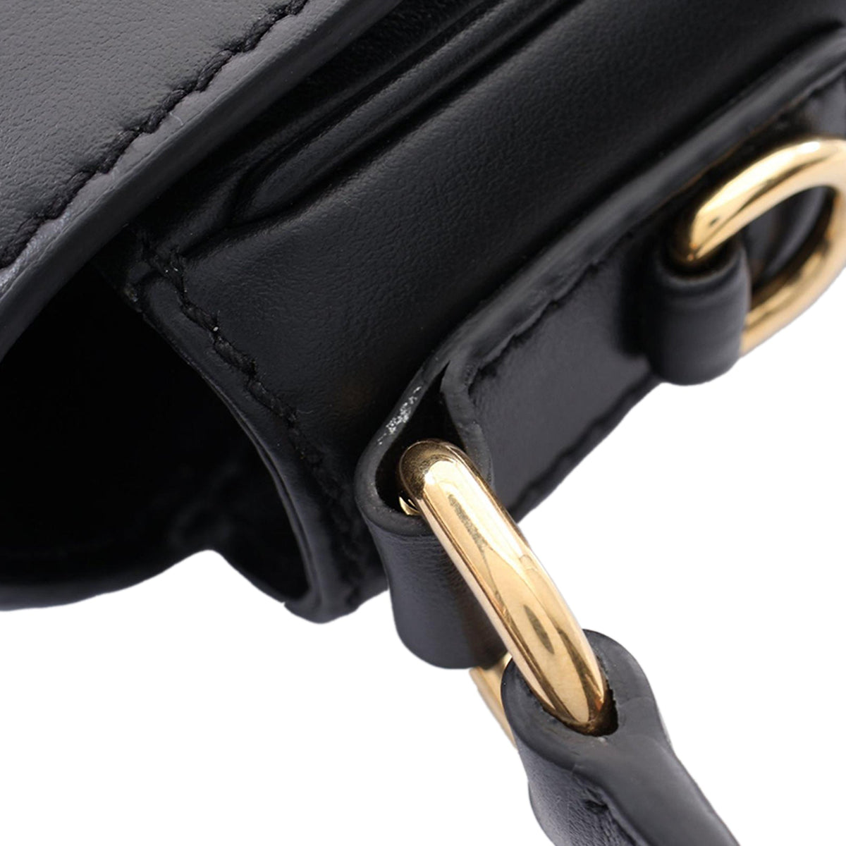 Miu Miu Calfskin Penny Satchel — Black
