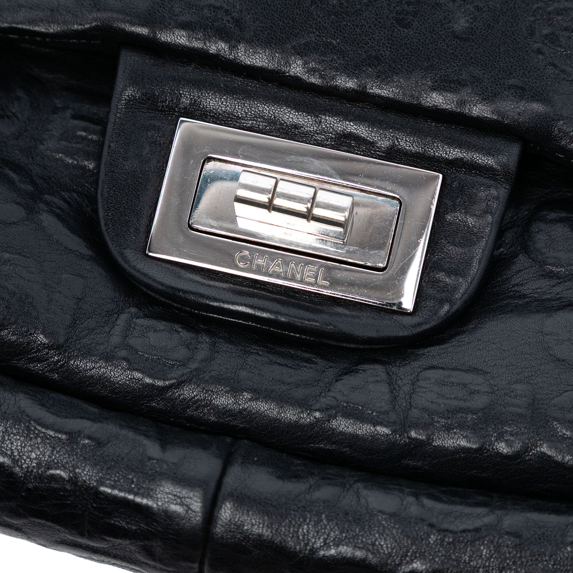 Maxi Embossed Calfskin 31 Rue Cambon Reissue 2.55 Double Flap