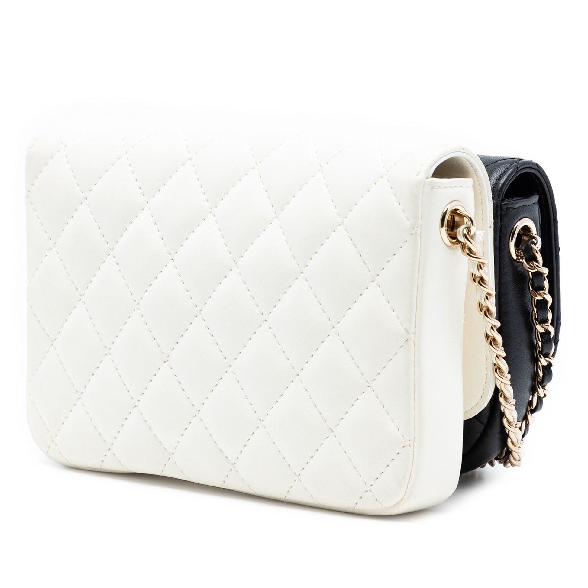 Chanel CC Quilted Lambskin Side Packs Flap