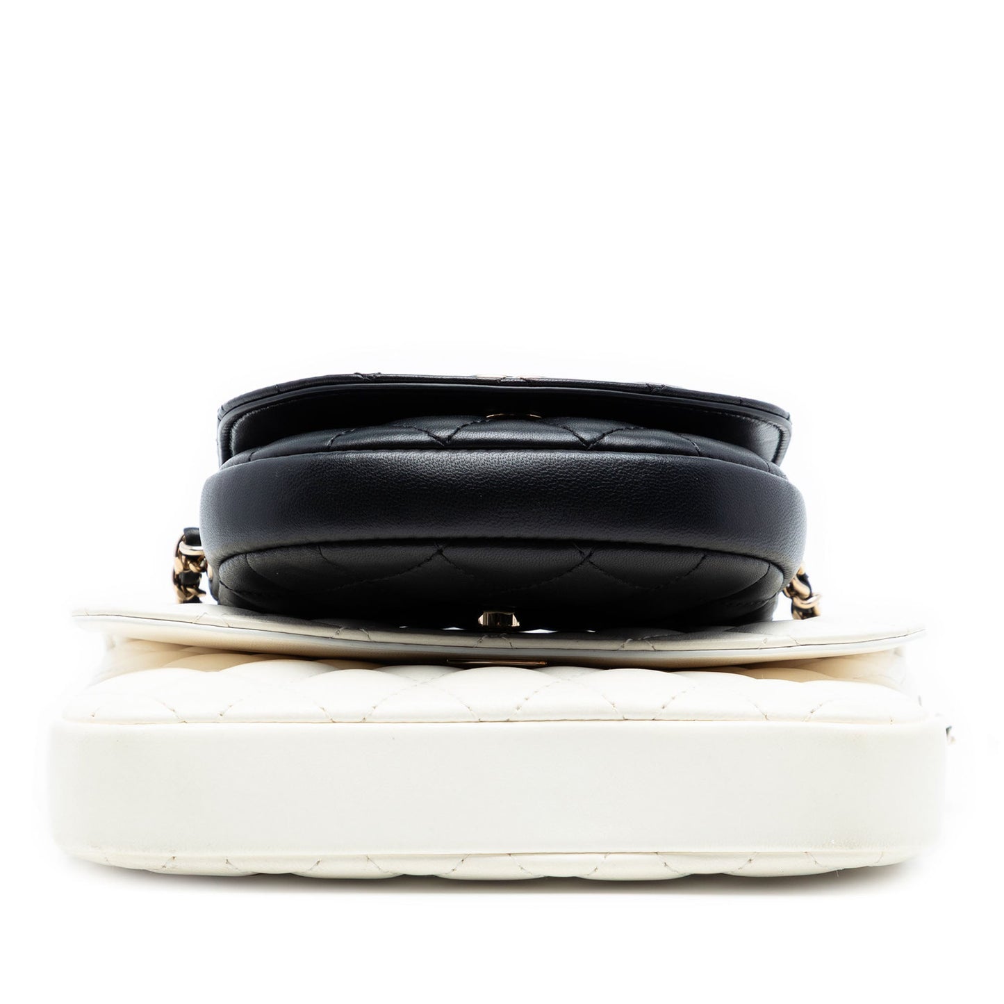 Chanel CC Quilted Lambskin Side Packs Flap