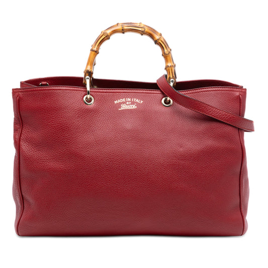 Gucci Large Calfskin Bamboo Shopper Sachel