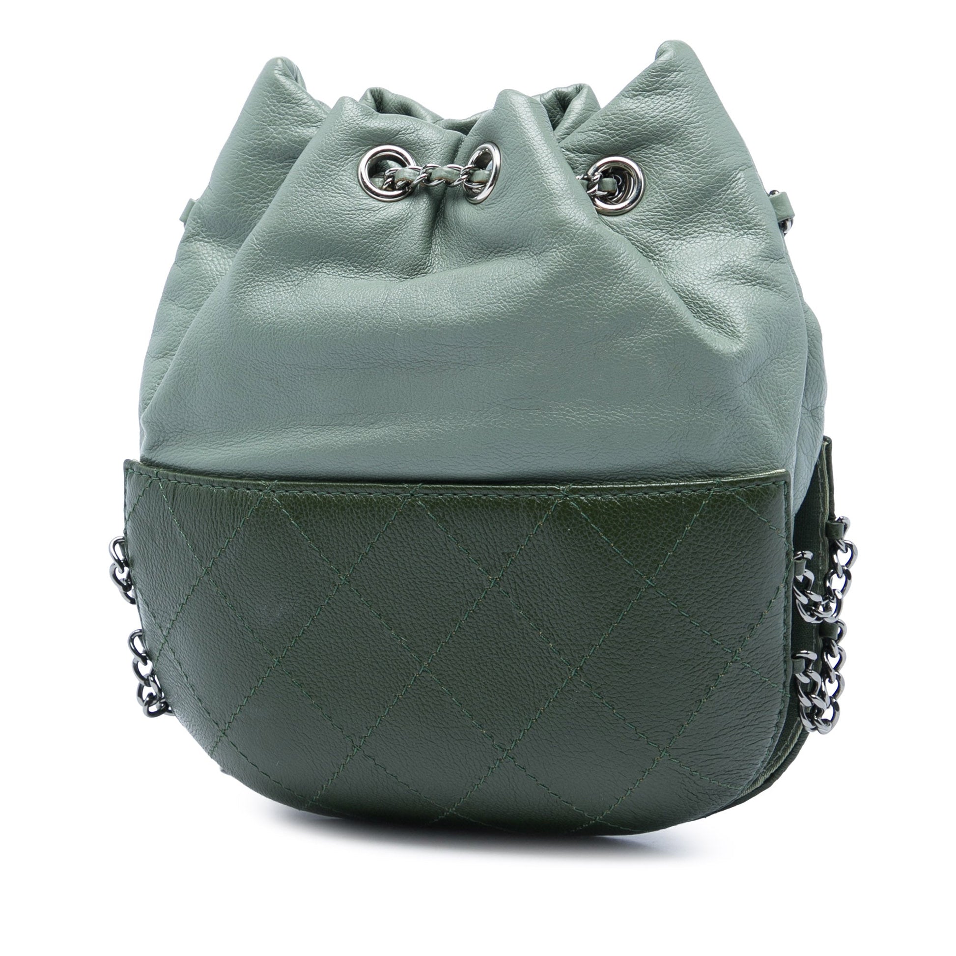 Chanel Small Bicolor Quilted Calfskin Gabrielle Bucket Bag