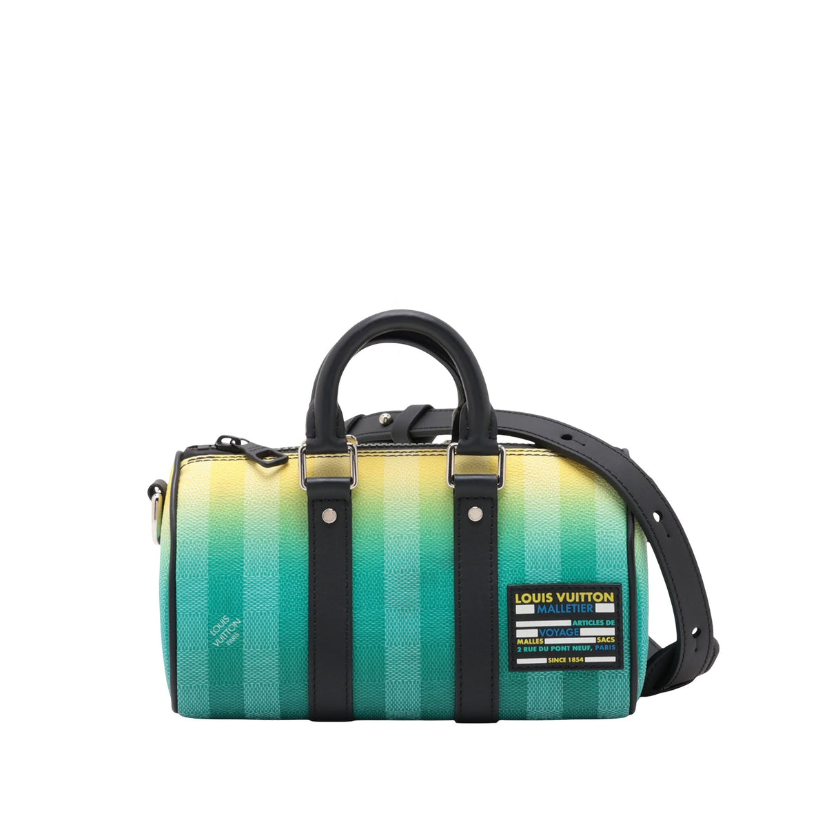 Louis Vuitton Damier Stripe Keepall Bandouliere XS — Green