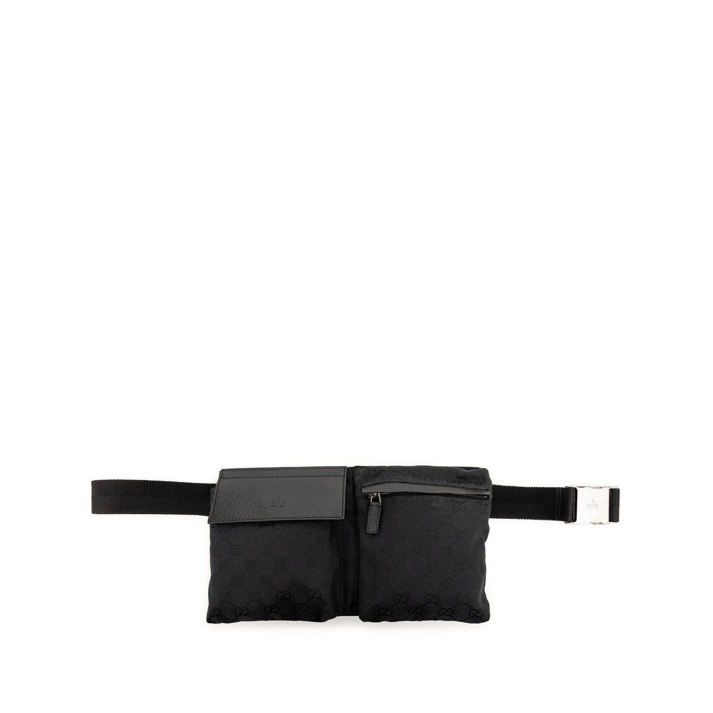 Gucci GG Canvas Double Pocket Belt Bag